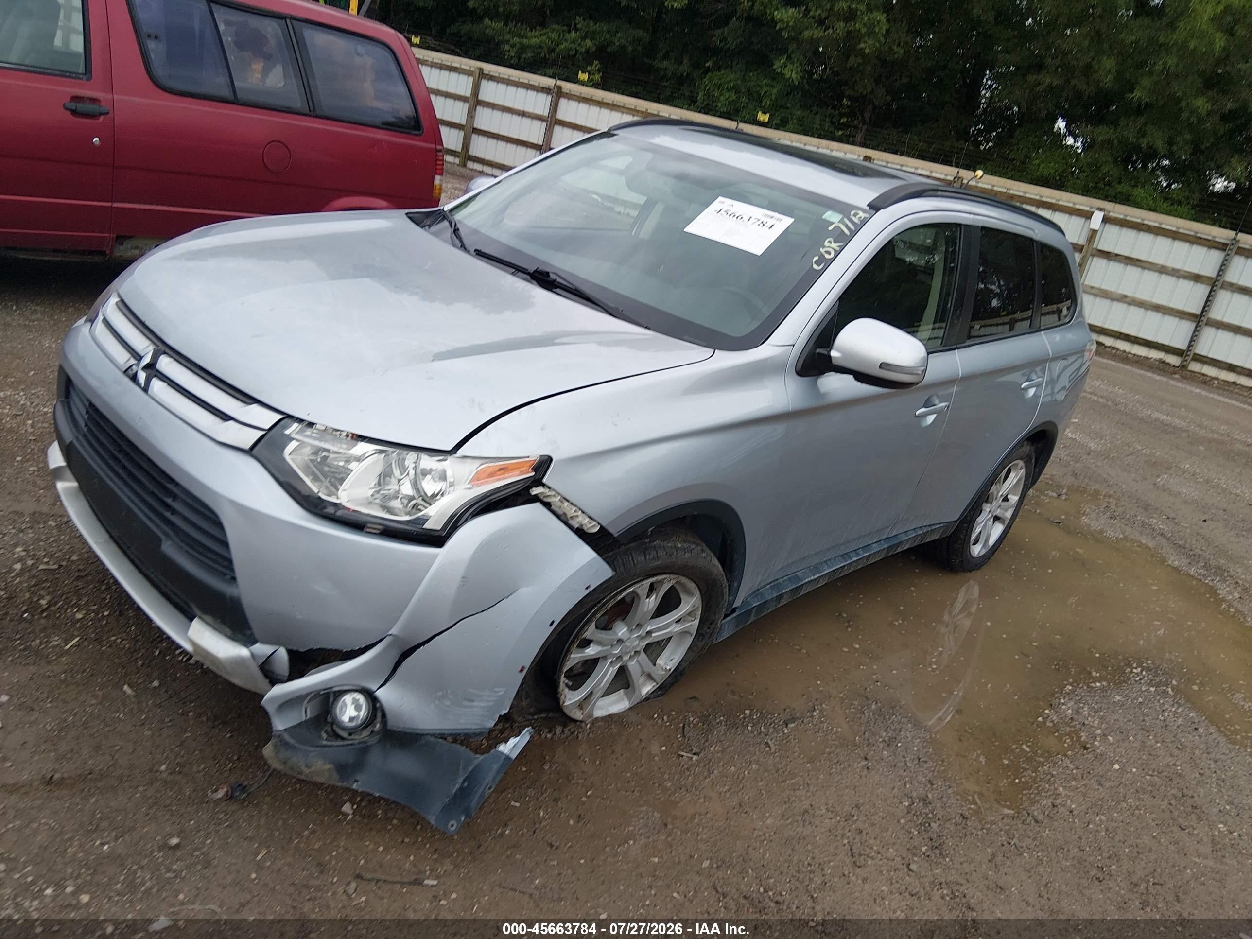 2015 Mitsubishi Outlander Se Silver vin: JA4AZ3A33FZ007351