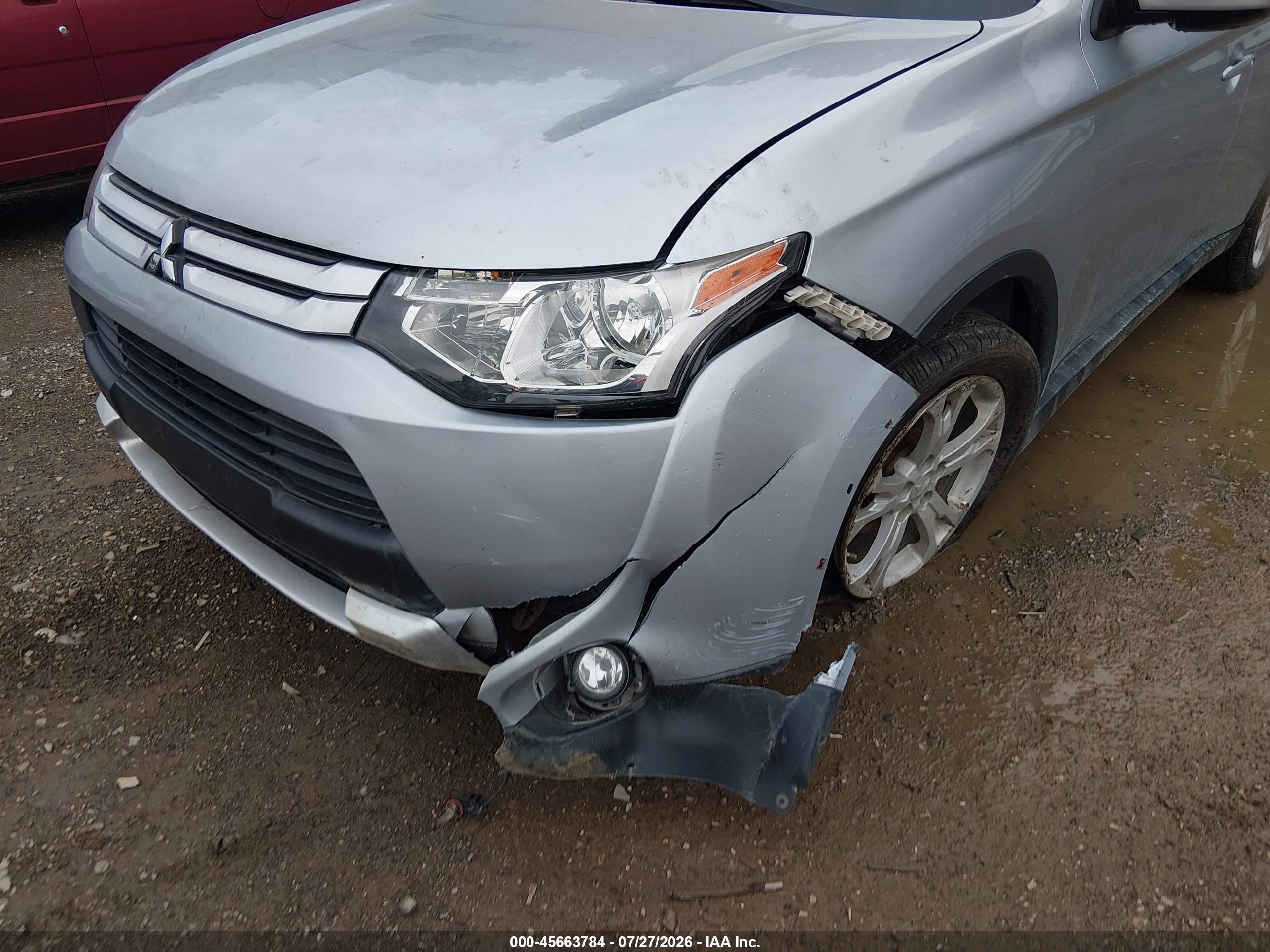 2015 Mitsubishi Outlander Se Silver vin: JA4AZ3A33FZ007351