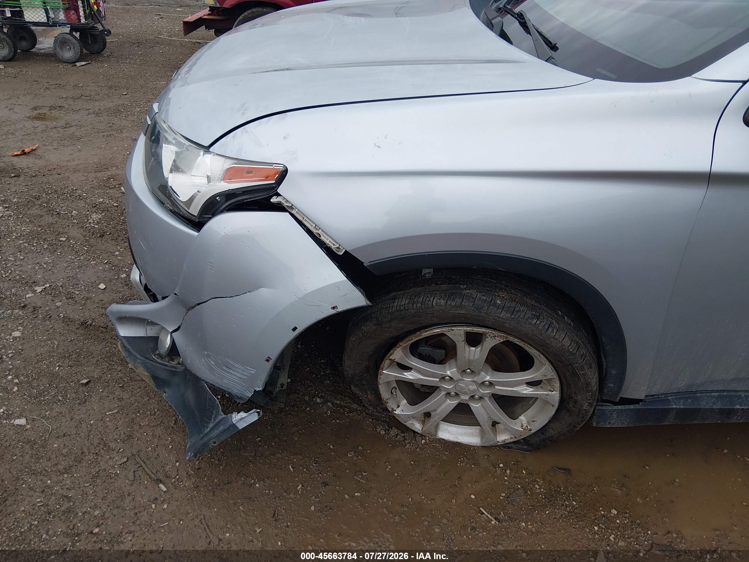 2015 Mitsubishi Outlander Se Silver vin: JA4AZ3A33FZ007351