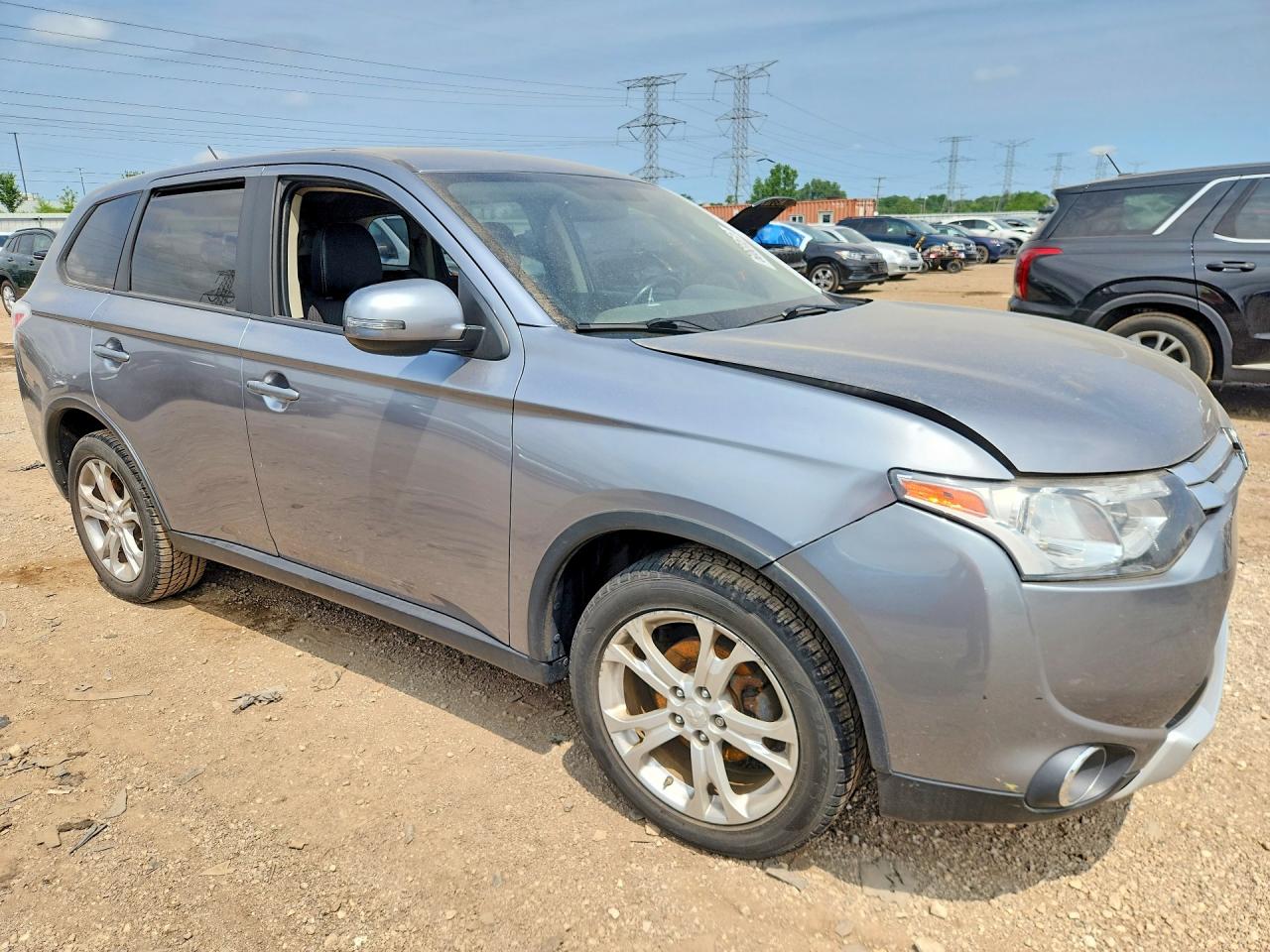 2015 Mitsubishi Outlander Se Gray vin: JA4AZ3A33FZ011366