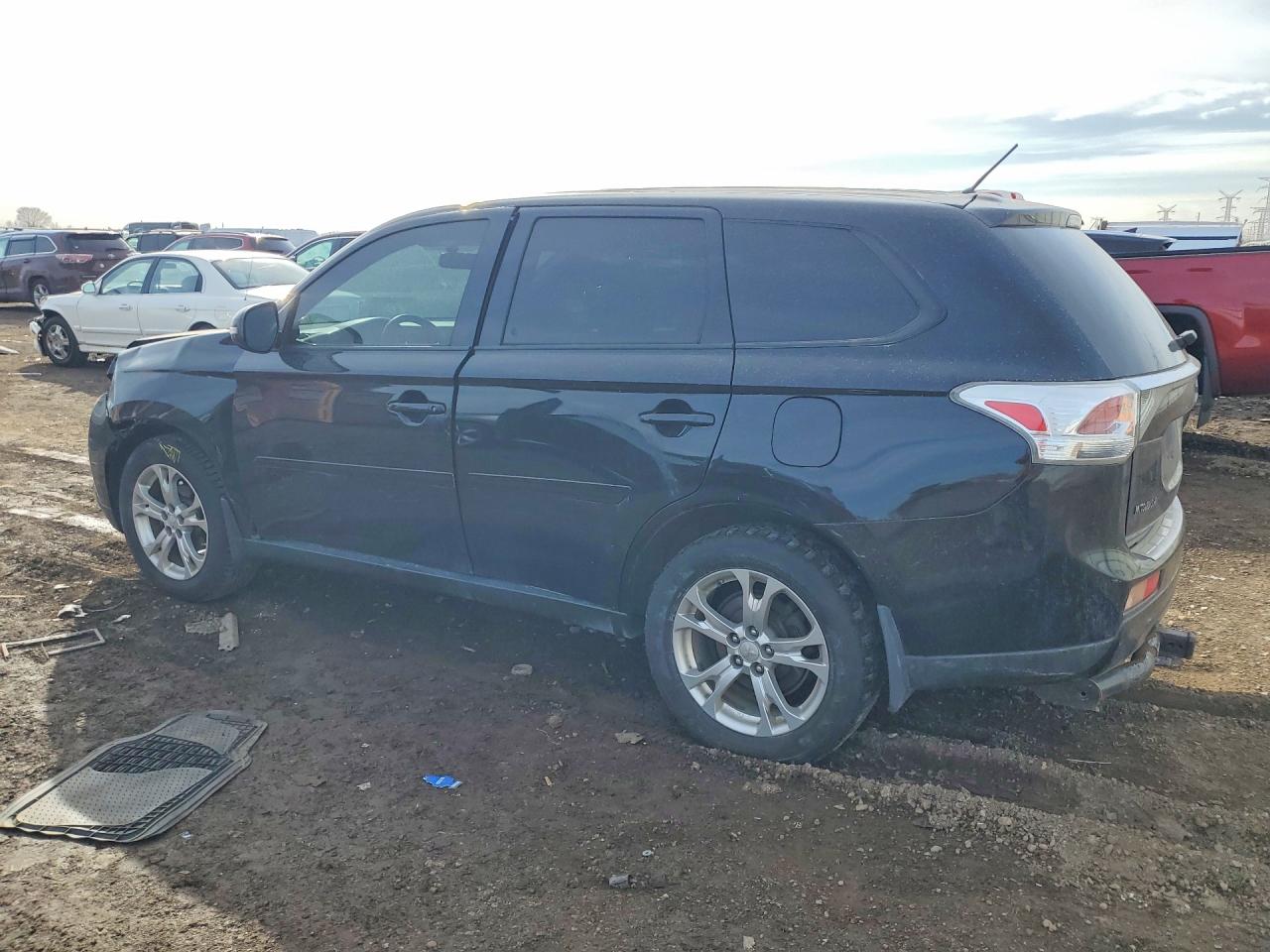 2014 Mitsubishi Outlander Se Черный vin: JA4AZ3A35EZ002327