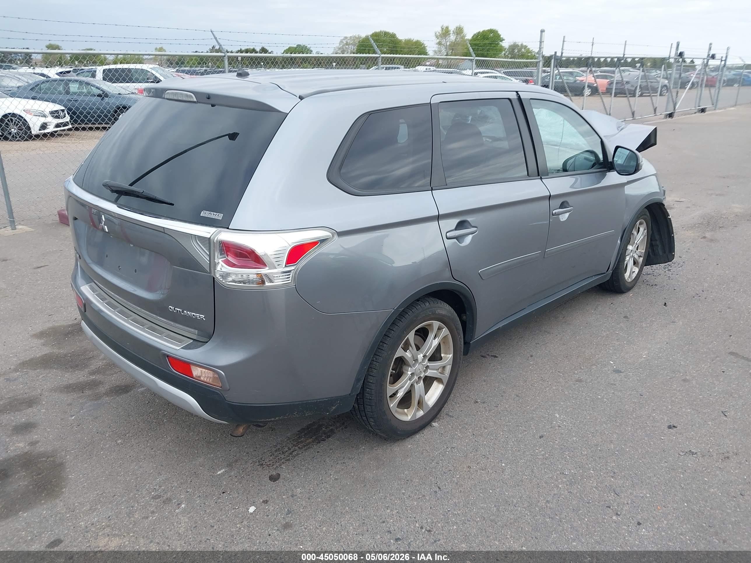 2015 Mitsubishi Outlander Se Серый vin: JA4AZ3A35FZ003981