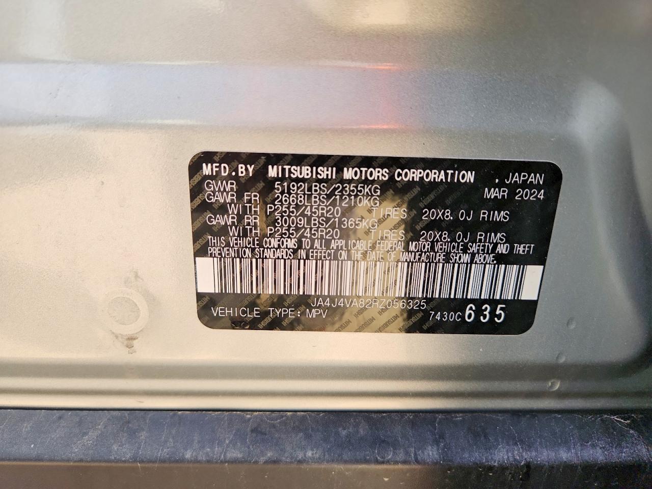 2024 Mitsubishi Outlander Se Silver vin: JA4J4VA82RZ056325