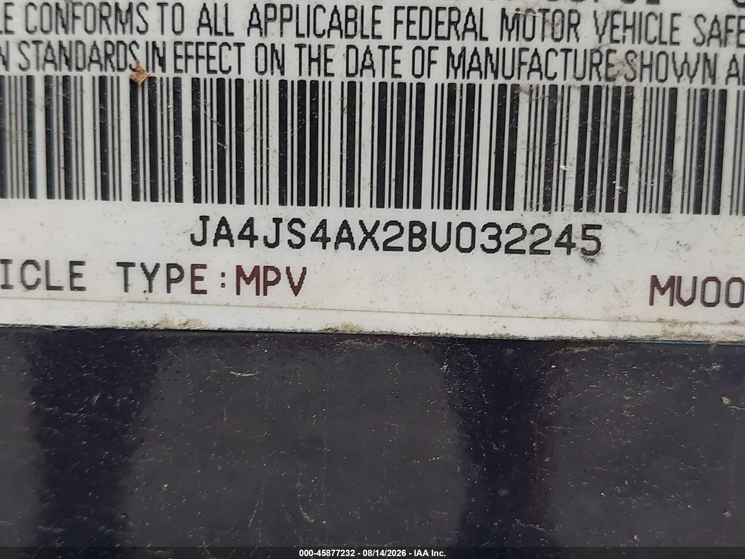 2011 Mitsubishi Outlander Xls Dark Blue vin: JA4JS4AX2BU032245
