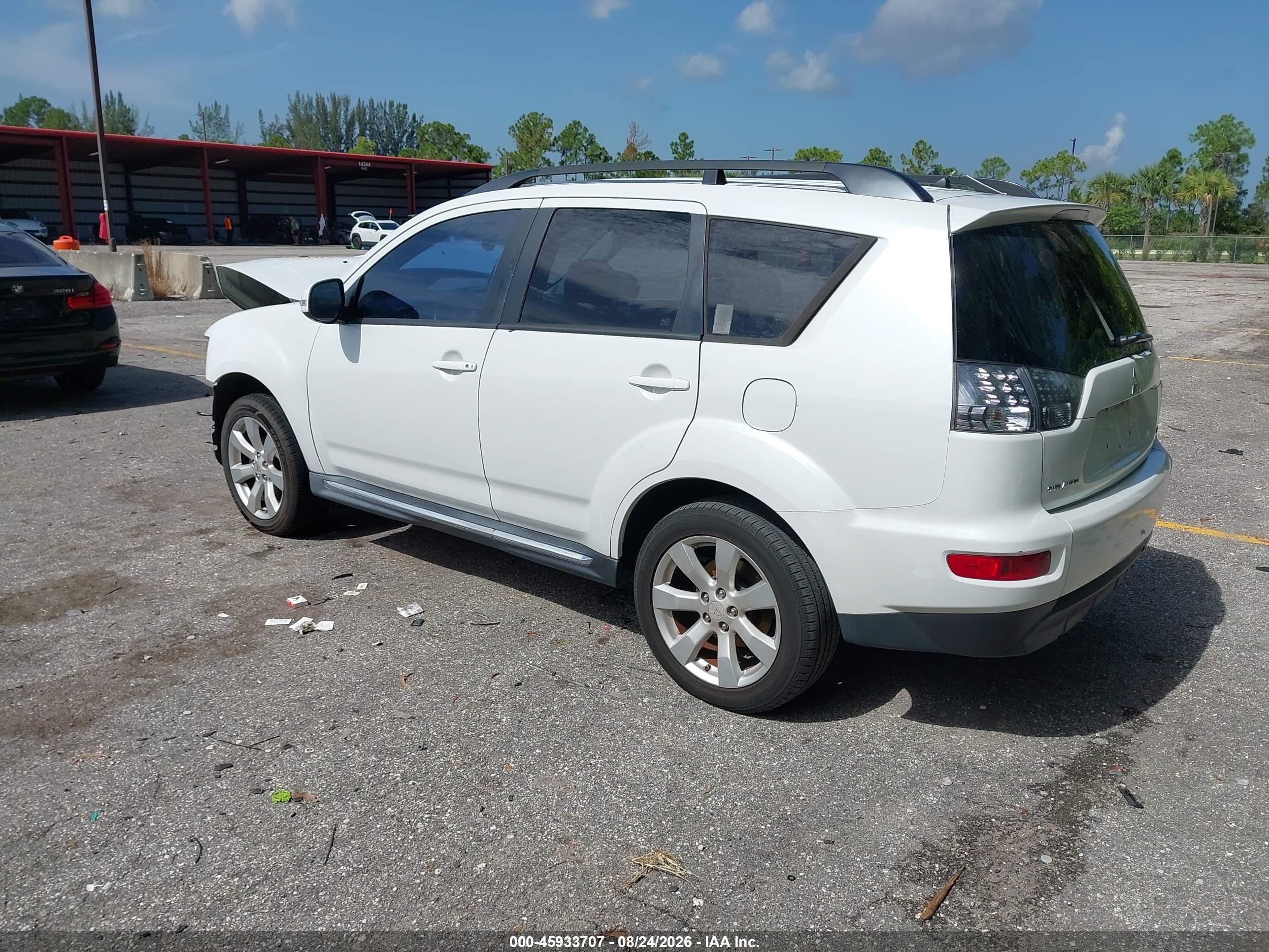 2010 Mitsubishi Outlander Xls White vin: JA4JS4AX5AZ017093