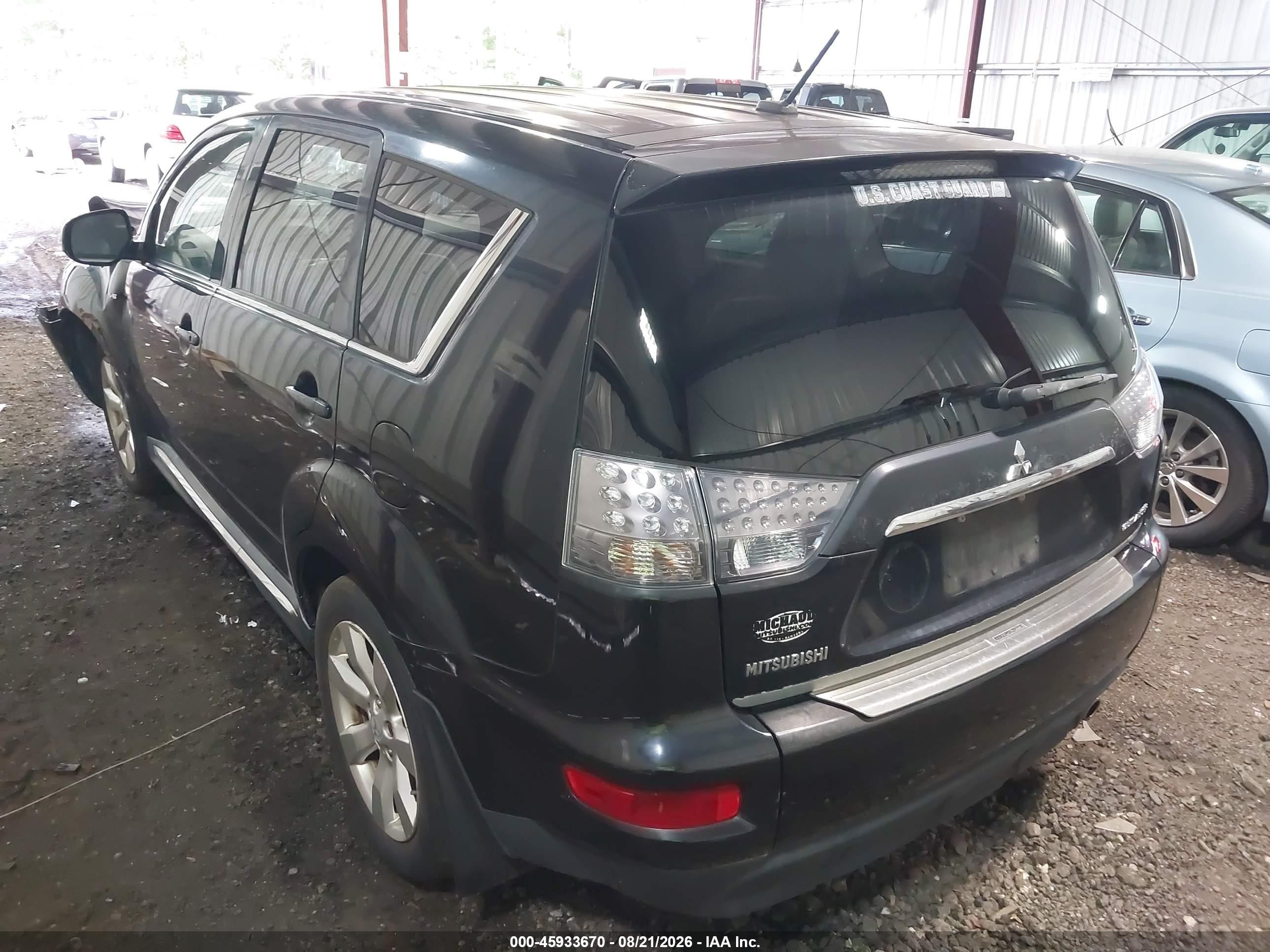 2011 Mitsubishi Outlander Xls Черный vin: JA4JS4AX7BU007860