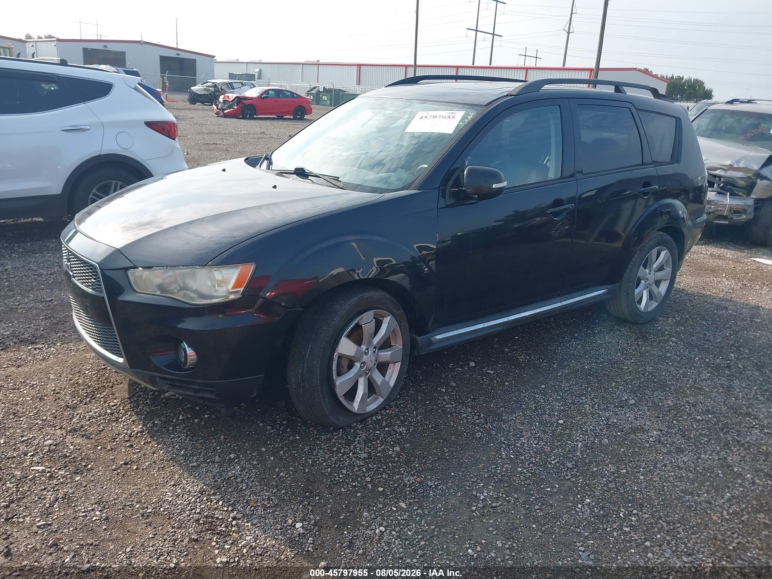 2010 Mitsubishi Outlander Xls Black vin: JA4JS4AX9AZ003679