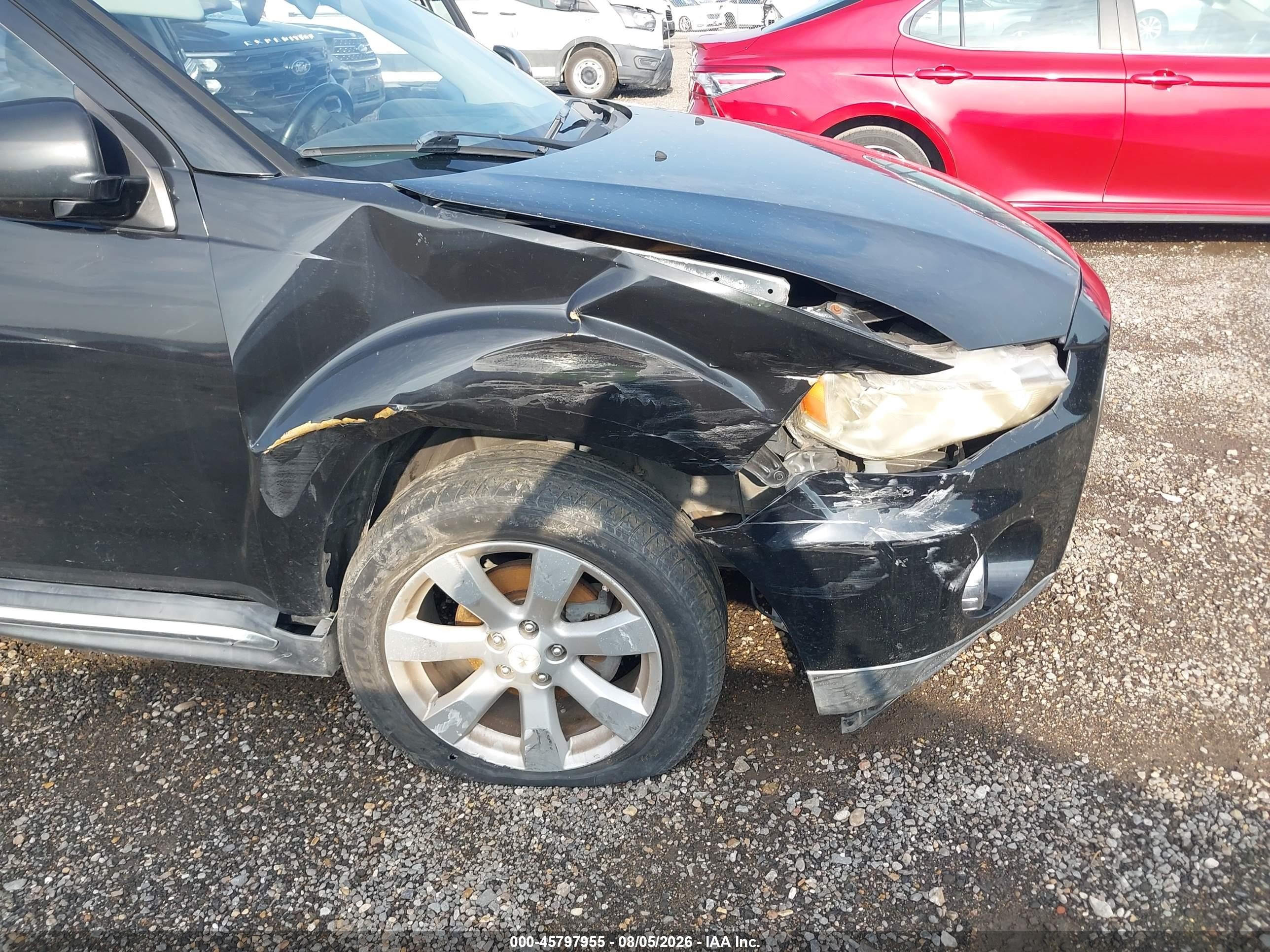 2010 Mitsubishi Outlander Xls Black vin: JA4JS4AX9AZ003679
