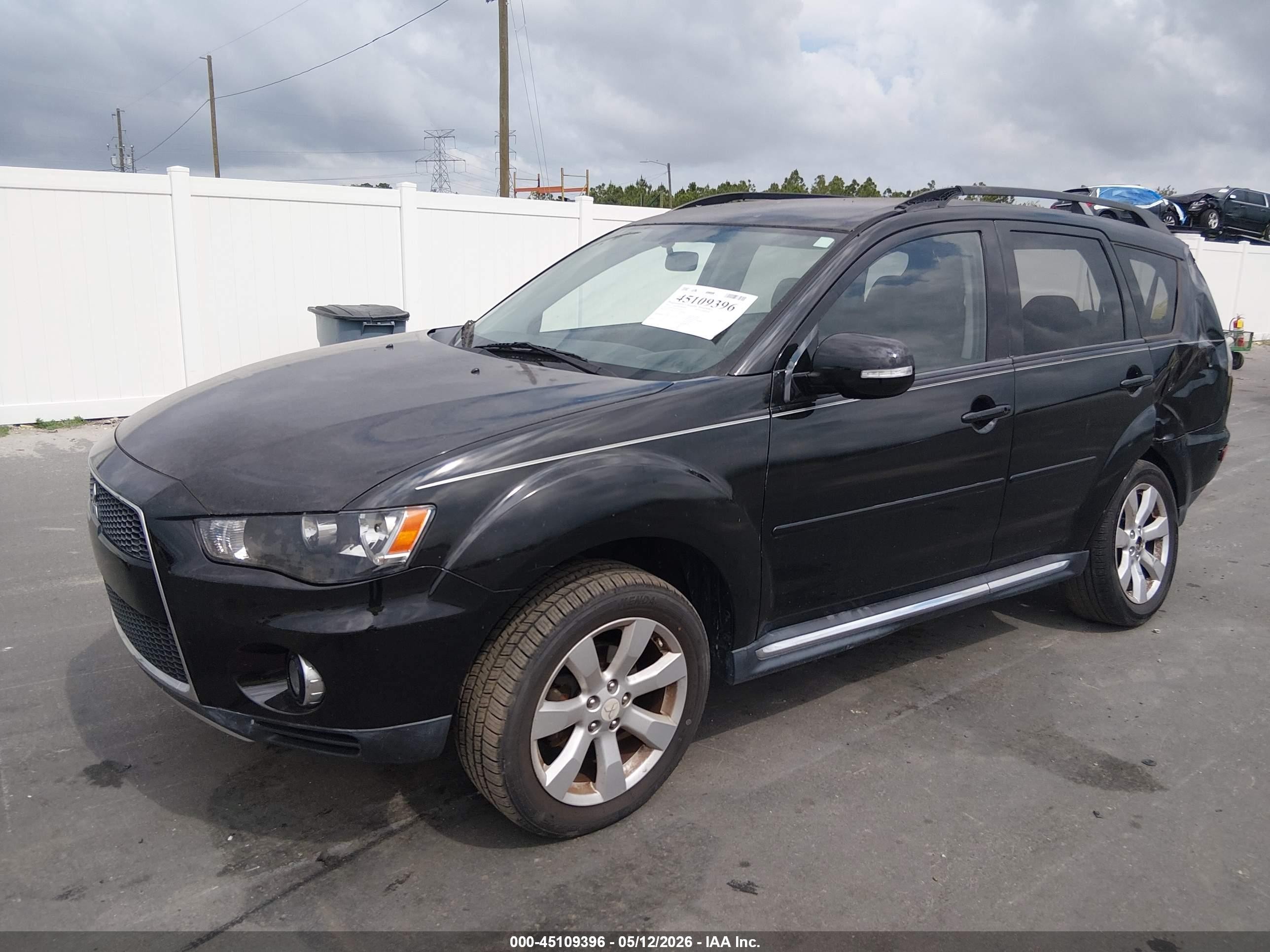 2010 Mitsubishi Outlander Xls Black vin: JA4JS4AXXAZ011810
