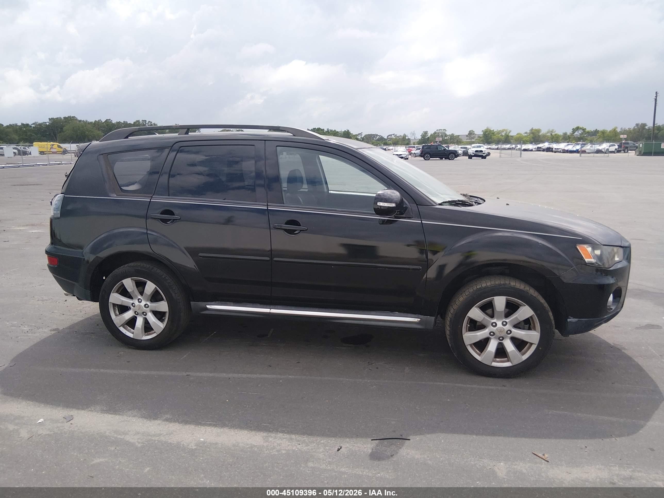 2010 Mitsubishi Outlander Xls Black vin: JA4JS4AXXAZ011810