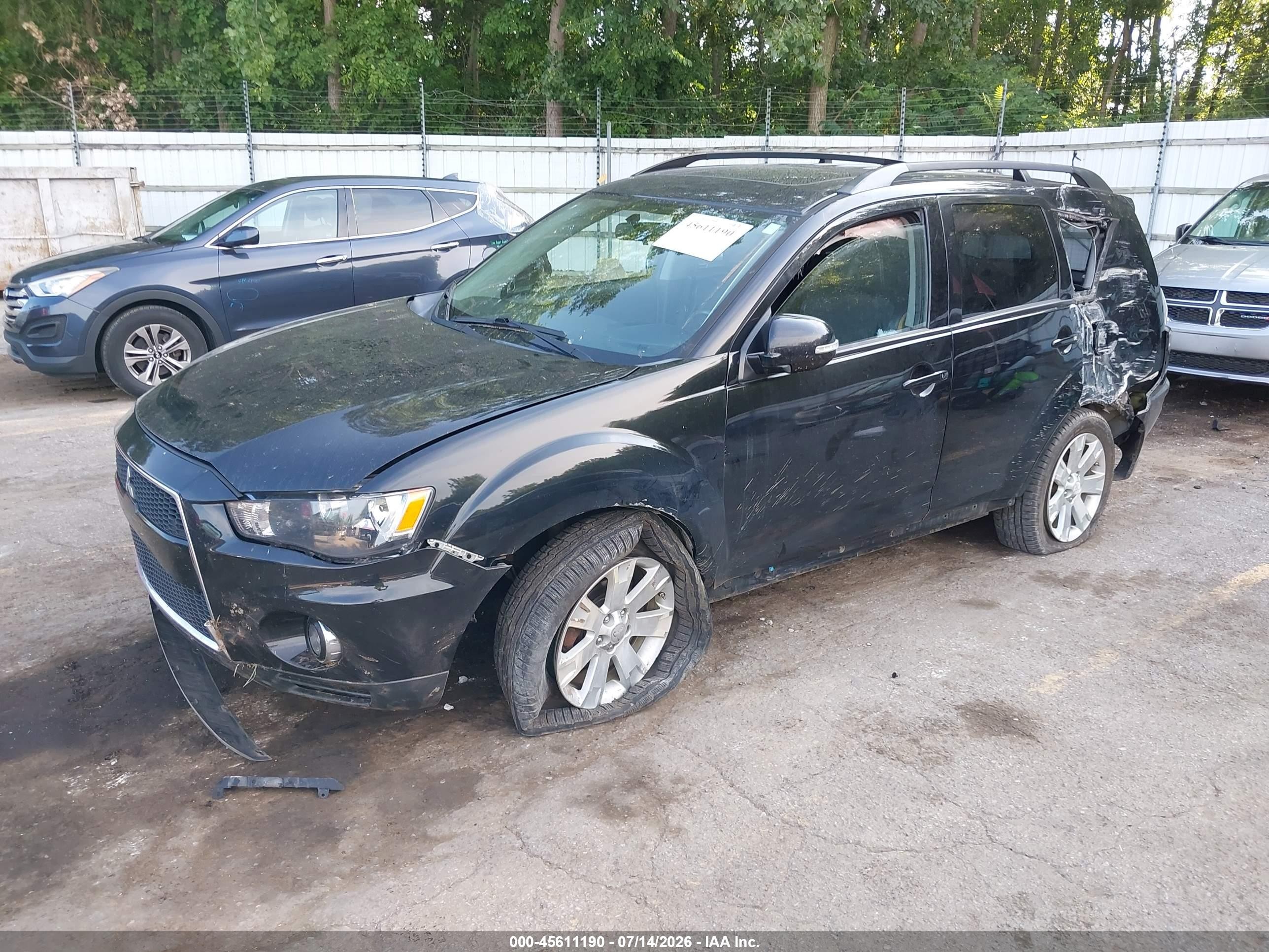2011 Mitsubishi Outlander Se Black vin: JA4JT3AW0BU008203