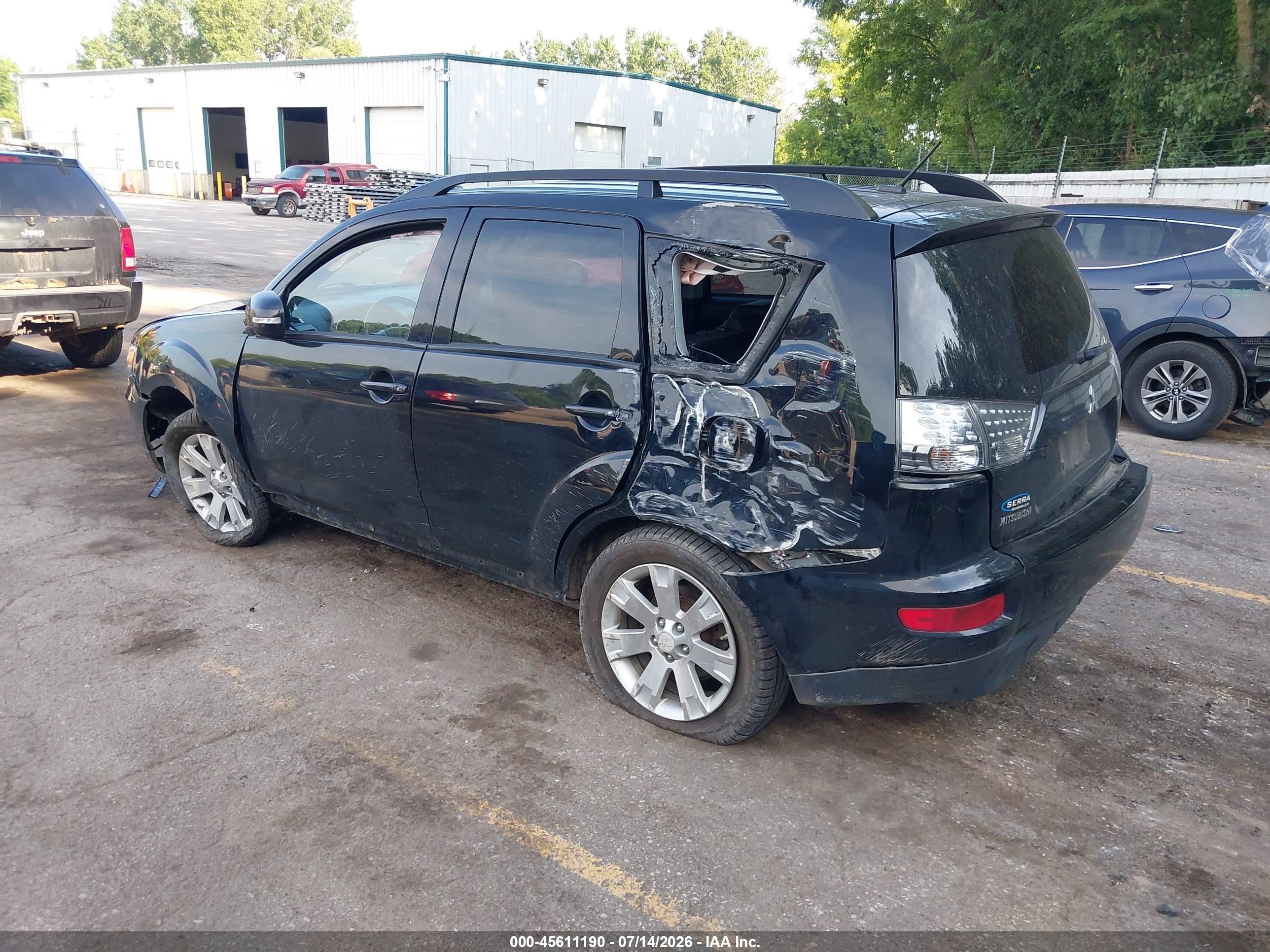 2011 Mitsubishi Outlander Se Black vin: JA4JT3AW0BU008203