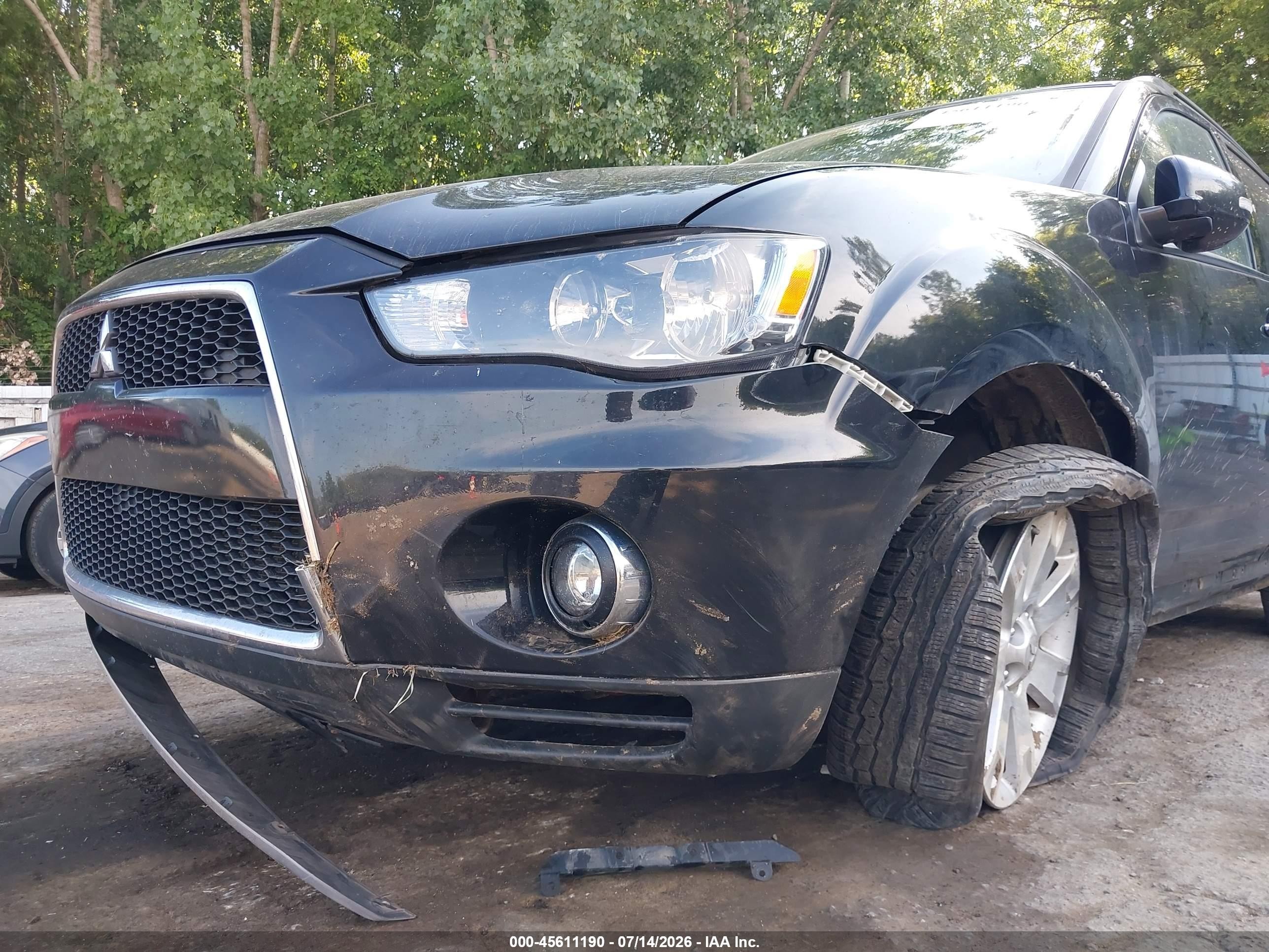 2011 Mitsubishi Outlander Se Black vin: JA4JT3AW0BU008203
