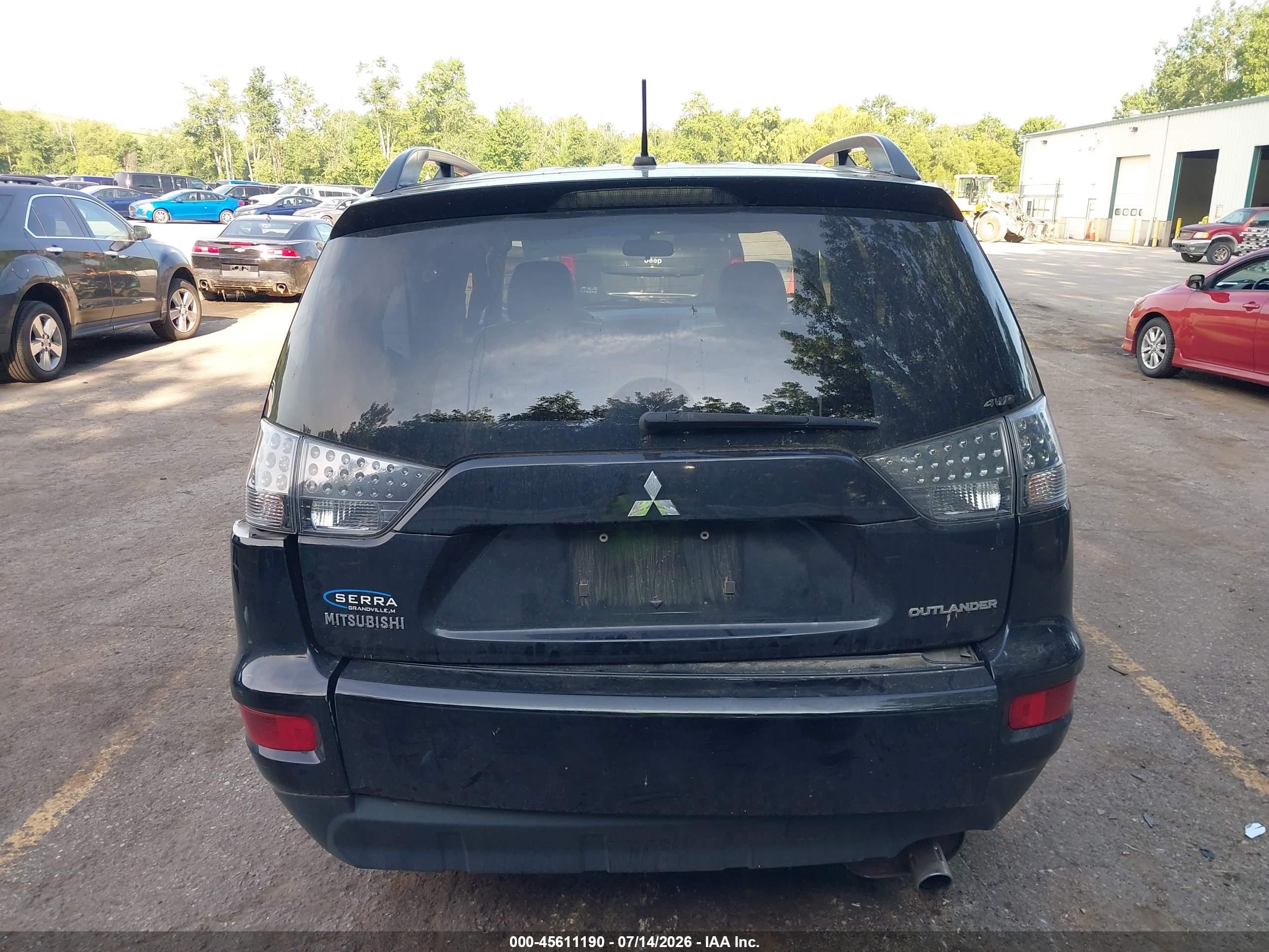 2011 Mitsubishi Outlander Se Black vin: JA4JT3AW0BU008203