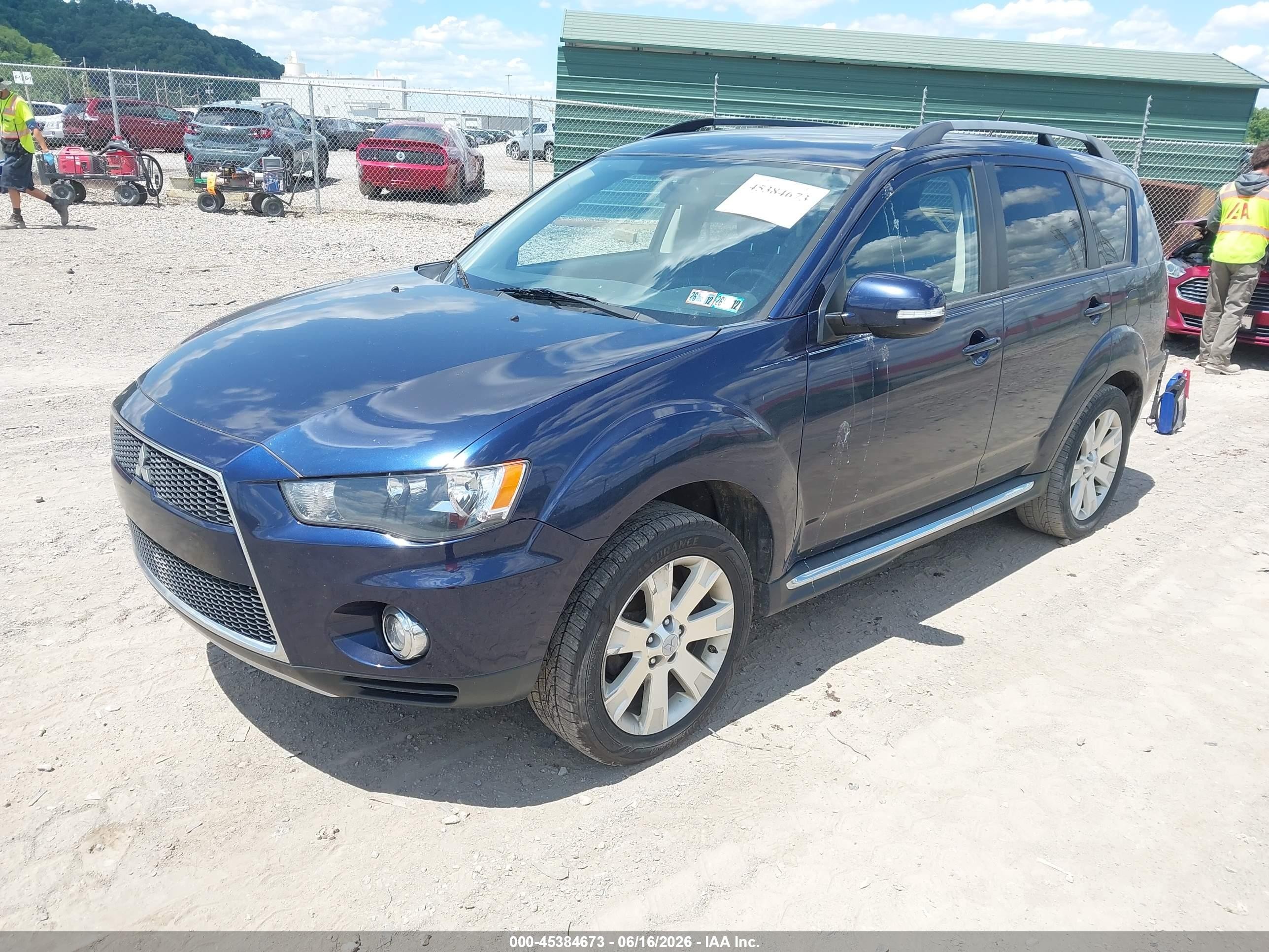 2013 Mitsubishi Outlander Se Blue vin: JA4JT3AW0DU002436