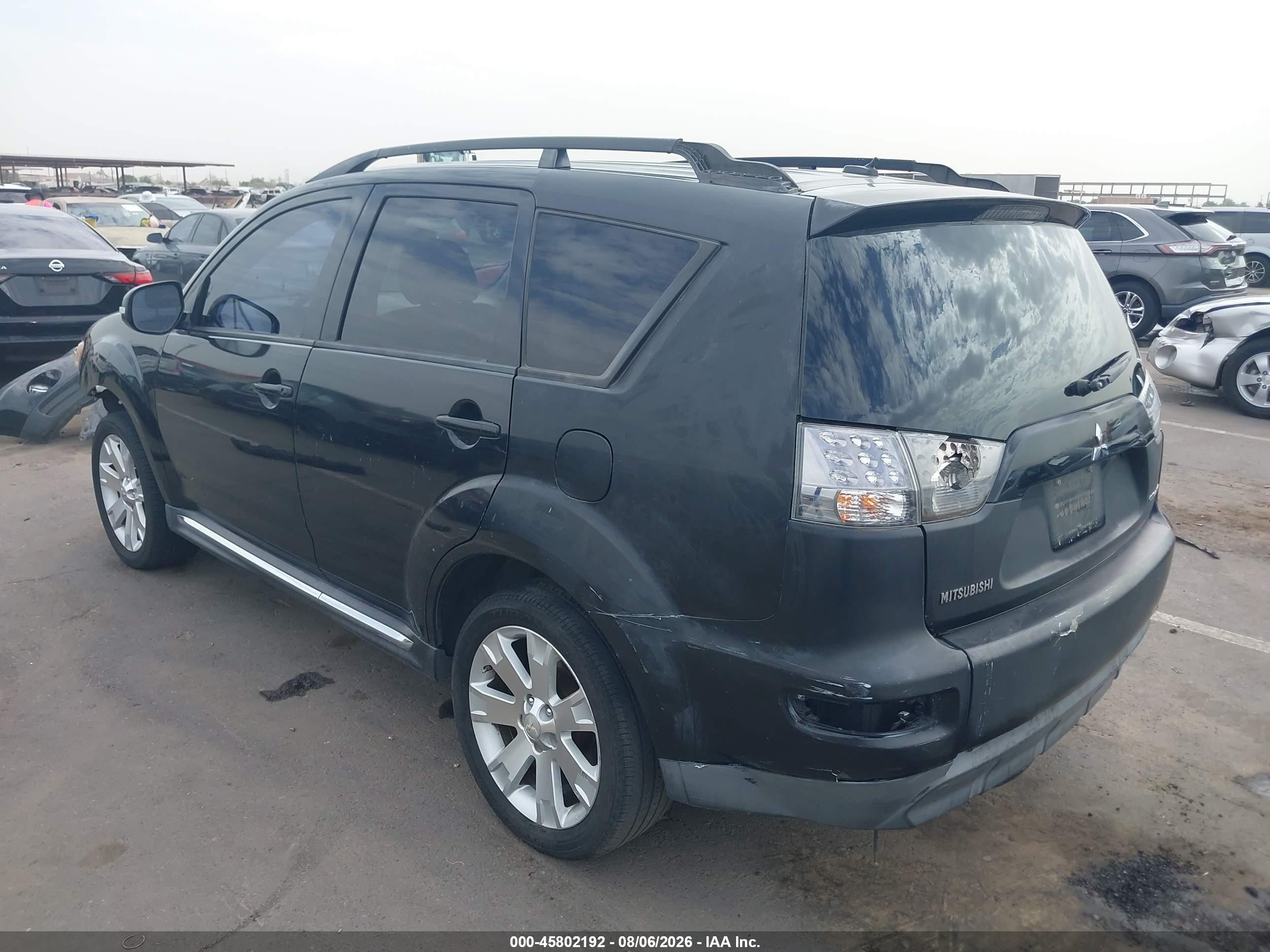 2010 Mitsubishi Outlander Se Black vin: JA4JT3AW3AZ015597