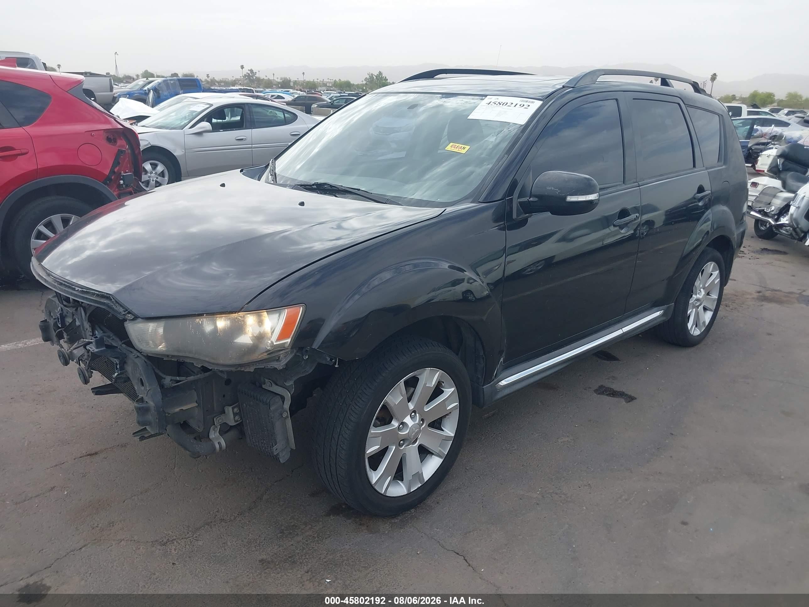 2010 Mitsubishi Outlander Se Black vin: JA4JT3AW3AZ015597