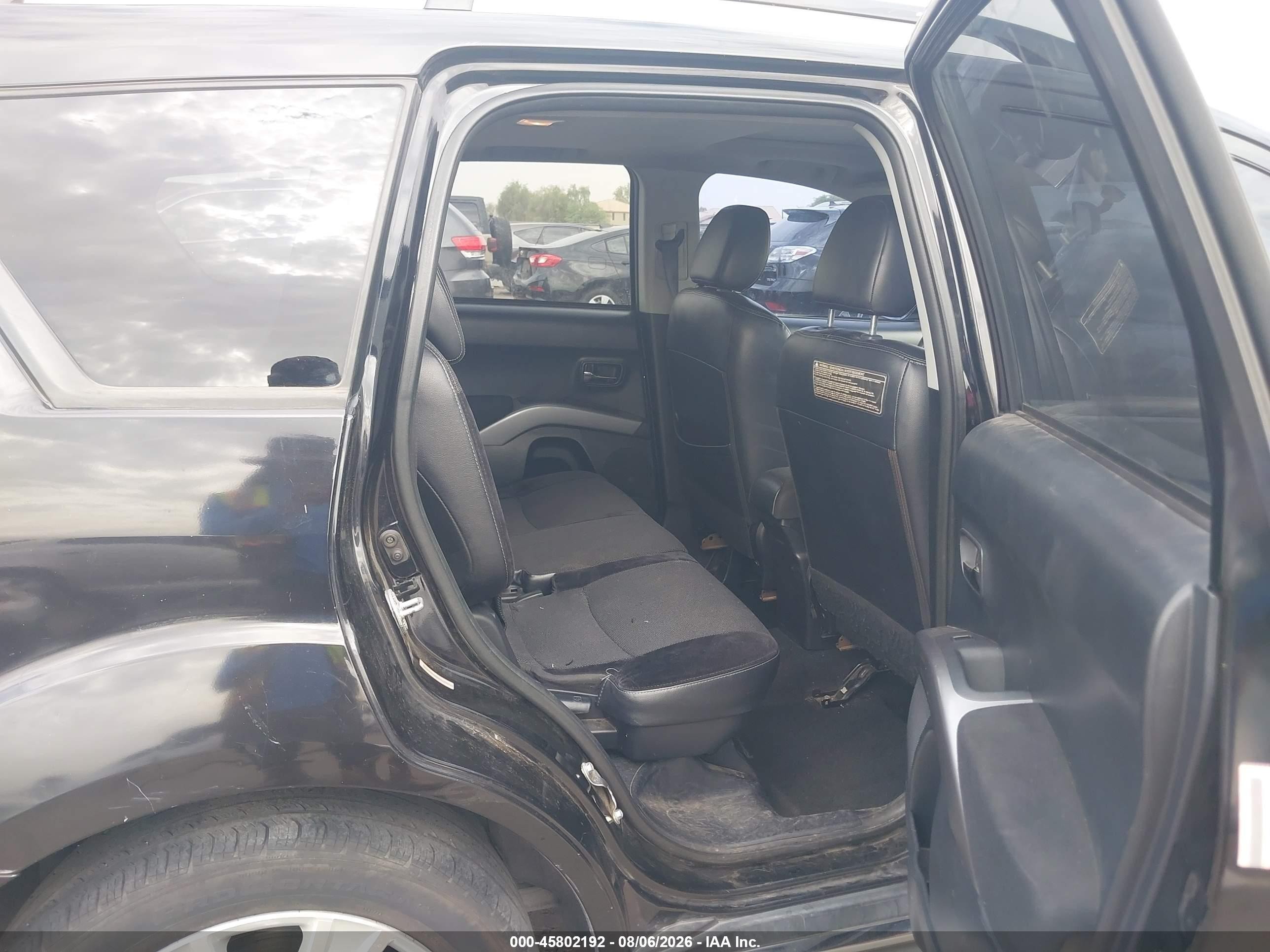 2010 Mitsubishi Outlander Se Black vin: JA4JT3AW3AZ015597