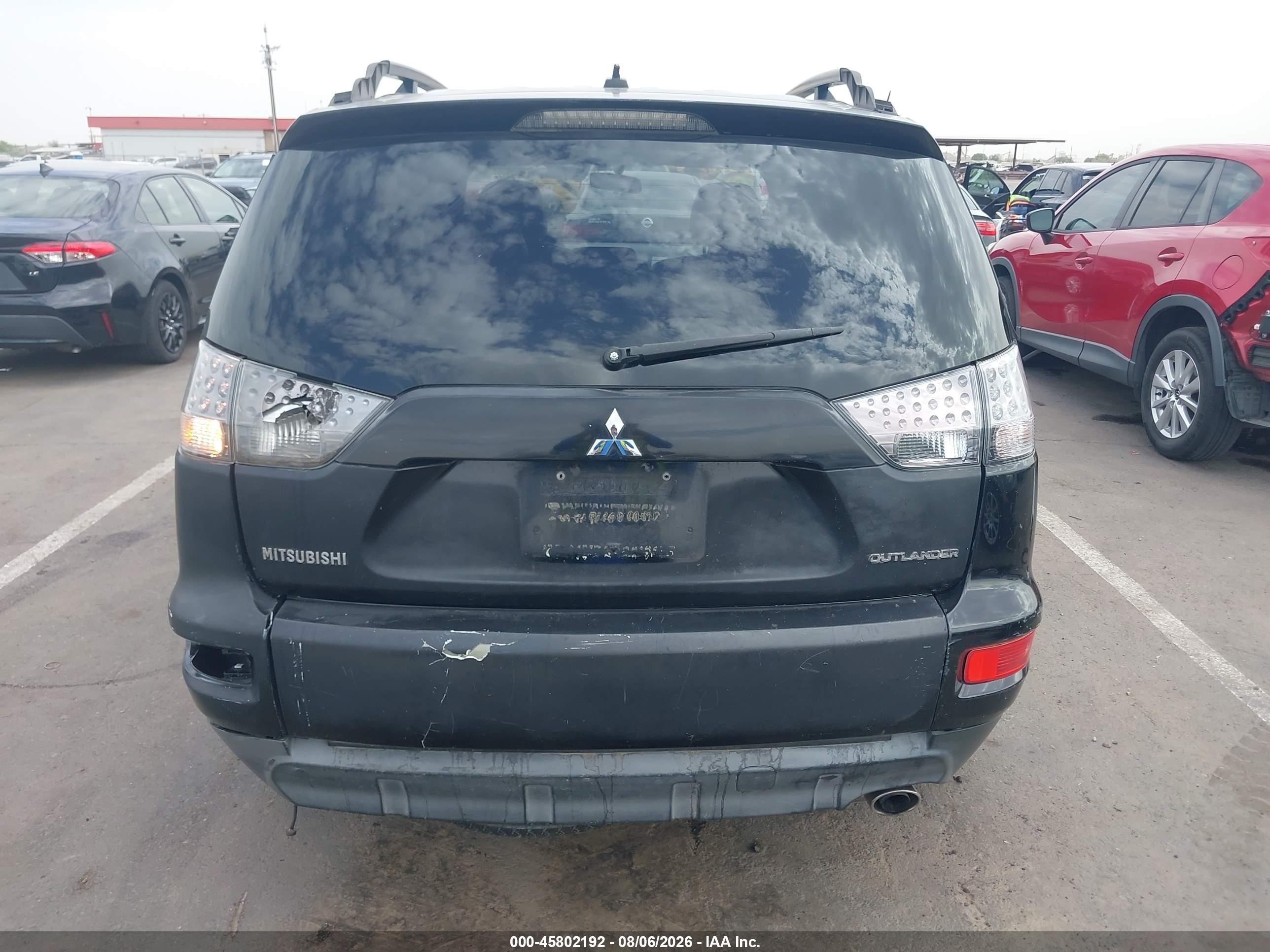 2010 Mitsubishi Outlander Se Black vin: JA4JT3AW3AZ015597
