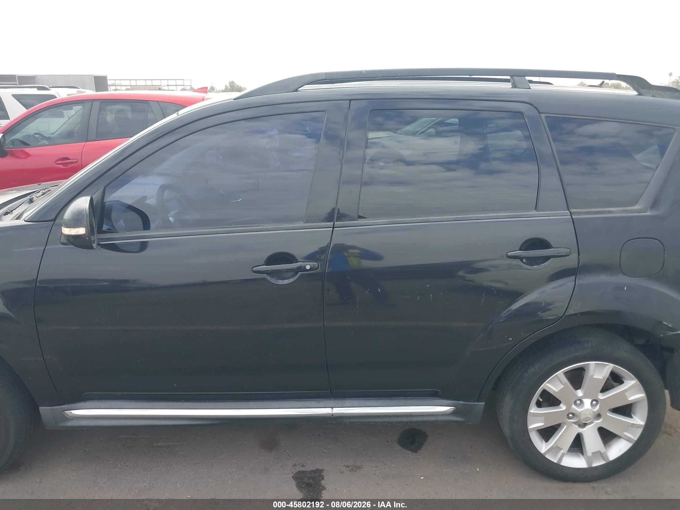 2010 Mitsubishi Outlander Se Black vin: JA4JT3AW3AZ015597