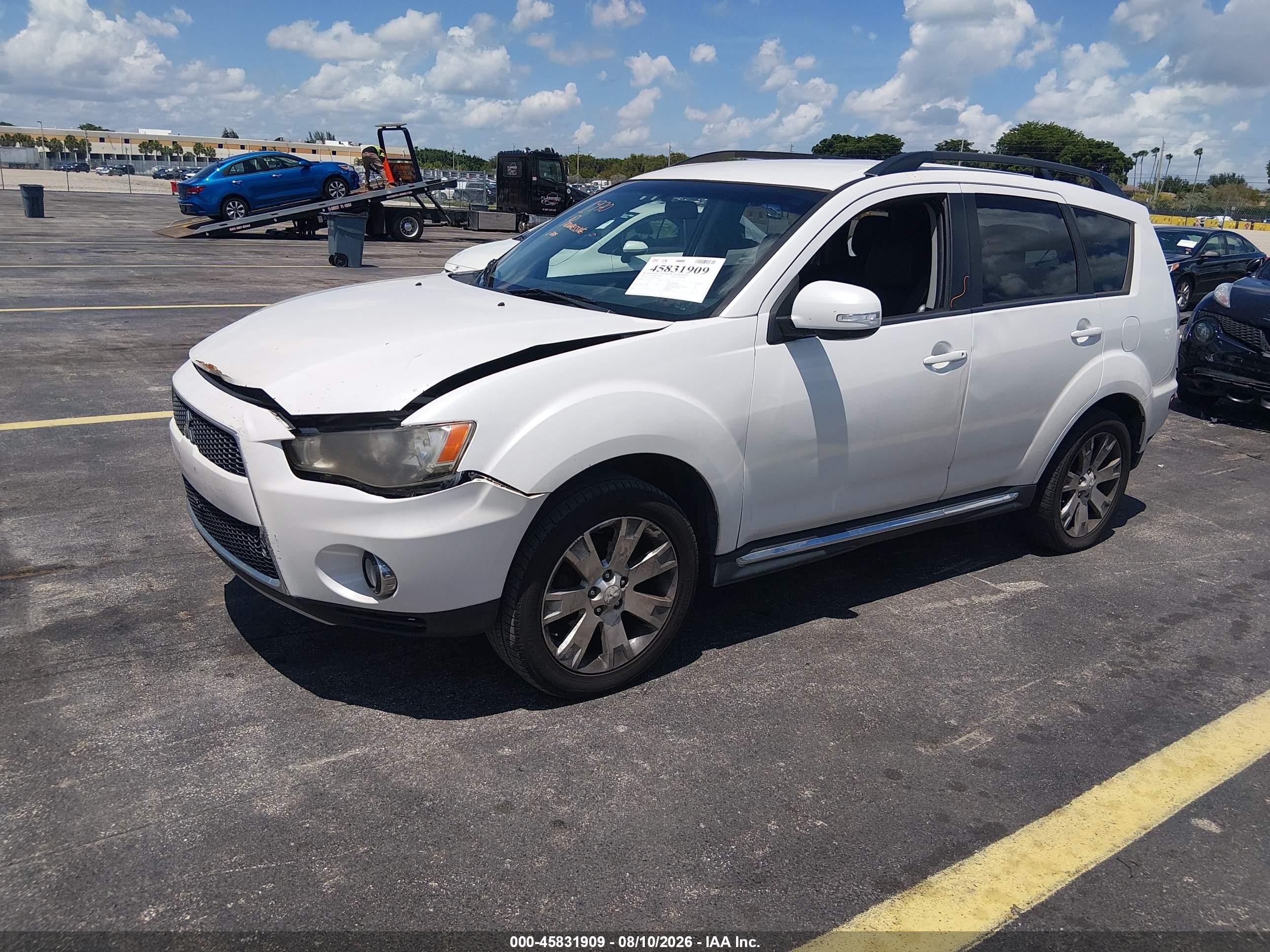 2011 Mitsubishi Outlander Se White vin: JA4JT3AW3BU007305