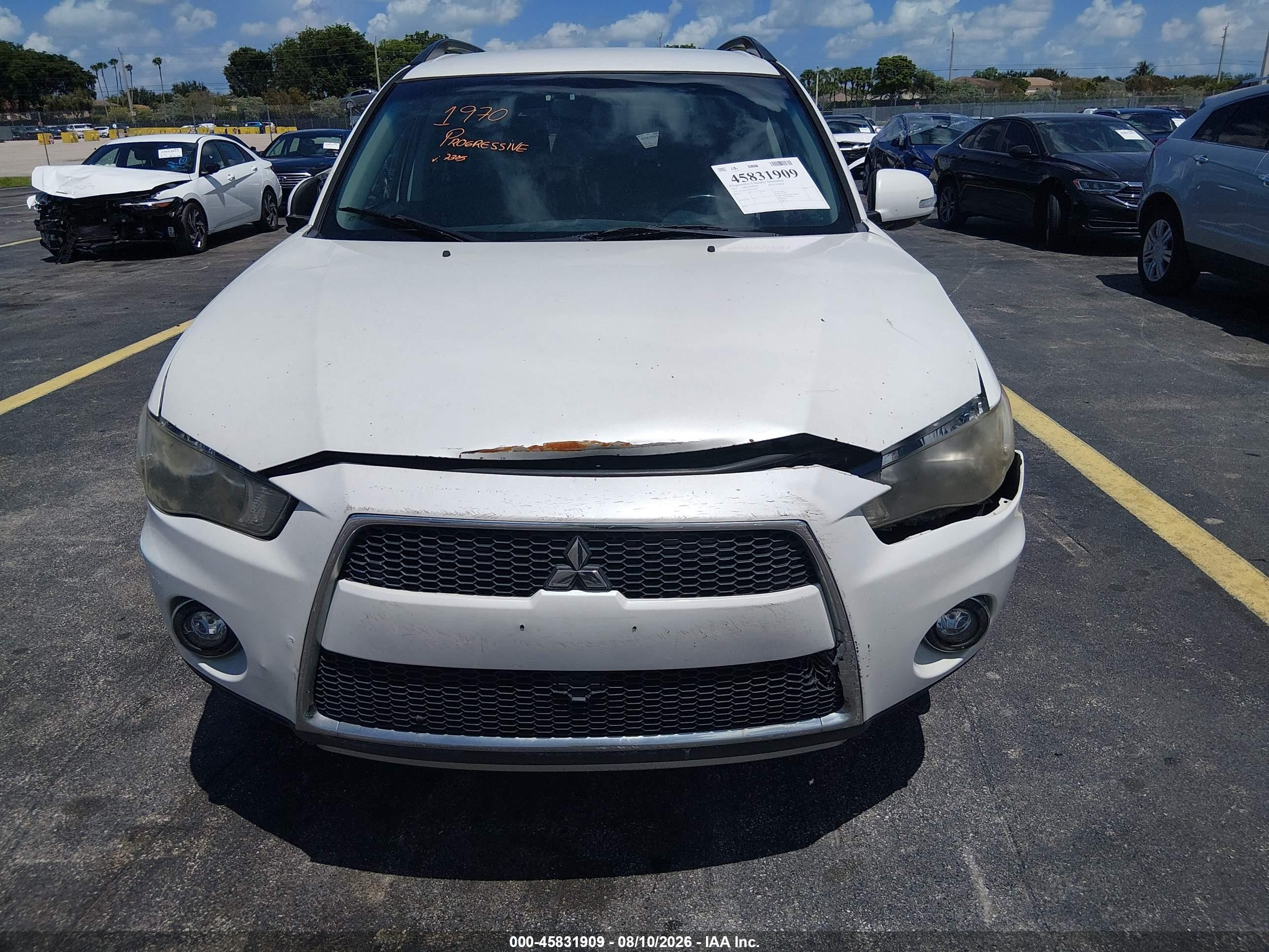 2011 Mitsubishi Outlander Se White vin: JA4JT3AW3BU007305