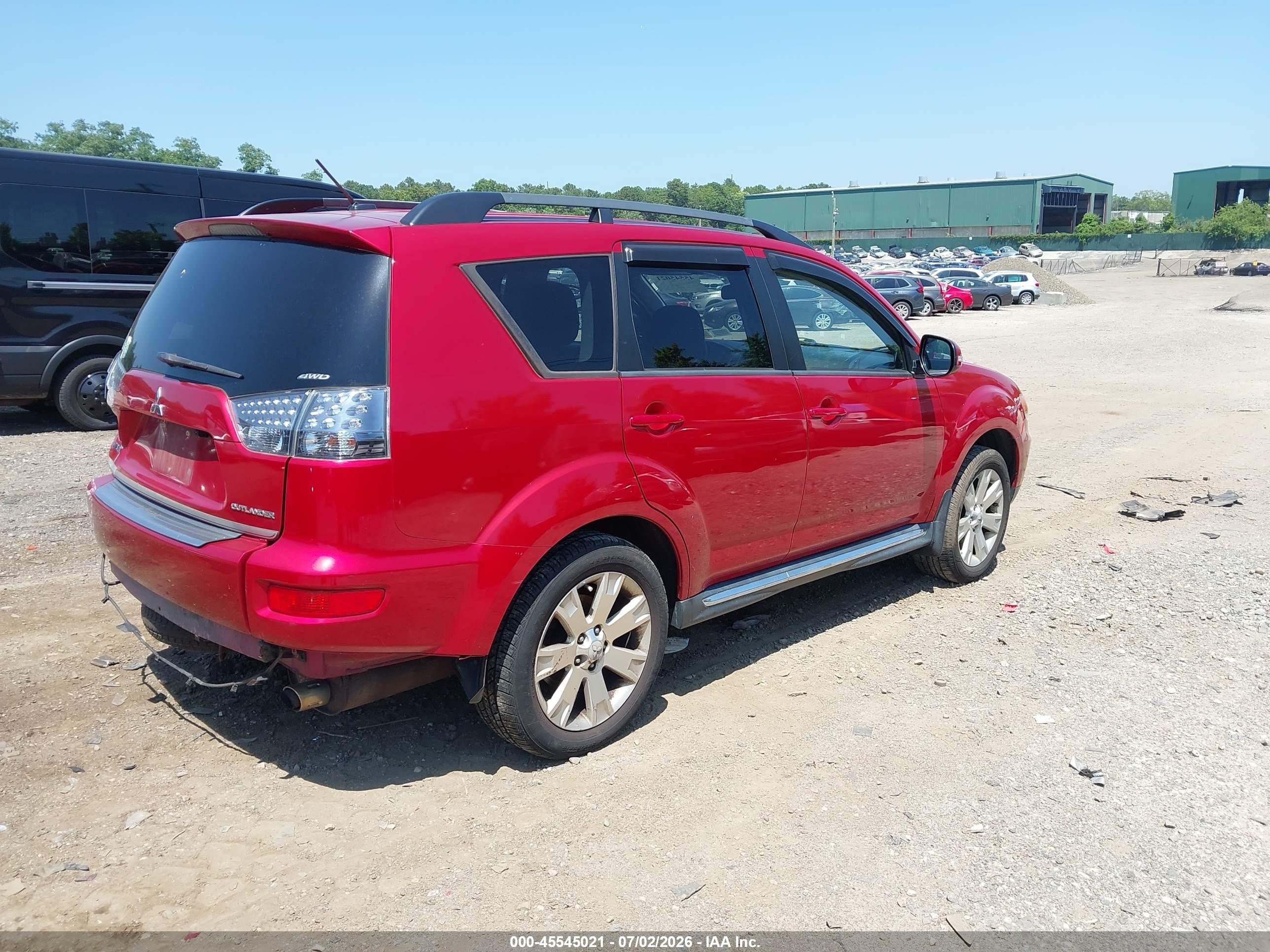 2012 Mitsubishi Outlander Se Red vin: JA4JT3AW5CU000485