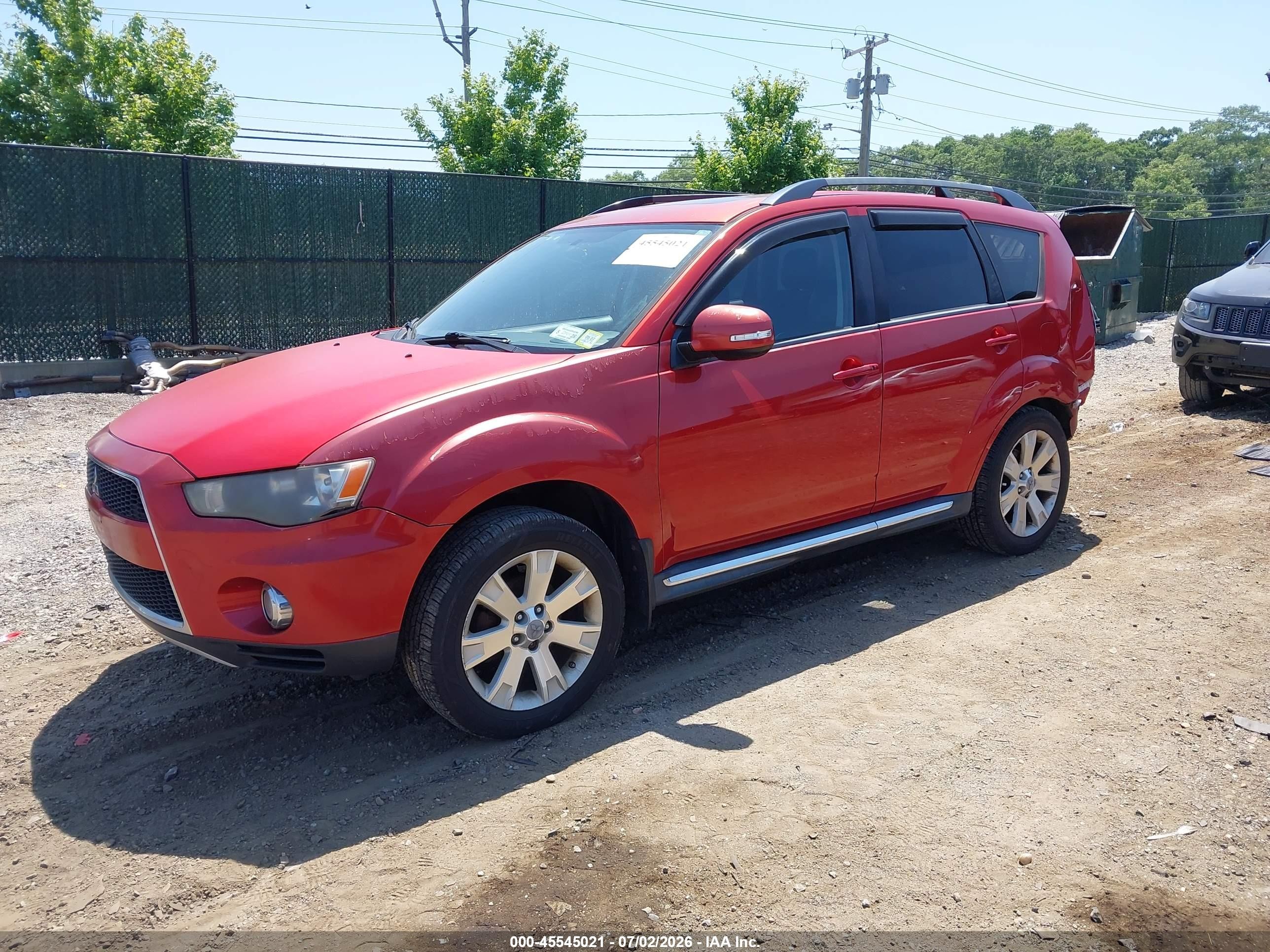 2012 Mitsubishi Outlander Se Red vin: JA4JT3AW5CU000485