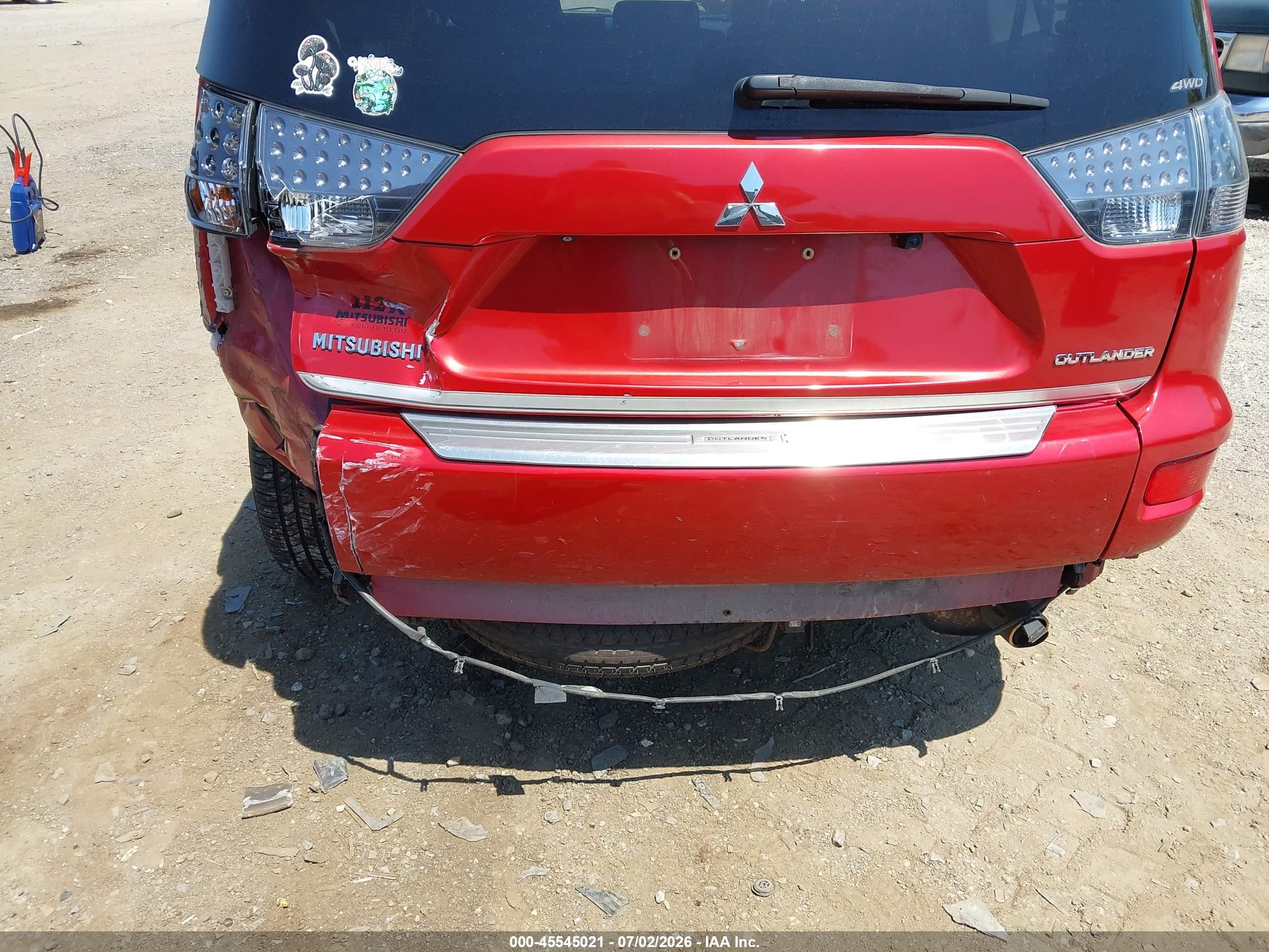 2012 Mitsubishi Outlander Se Red vin: JA4JT3AW5CU000485