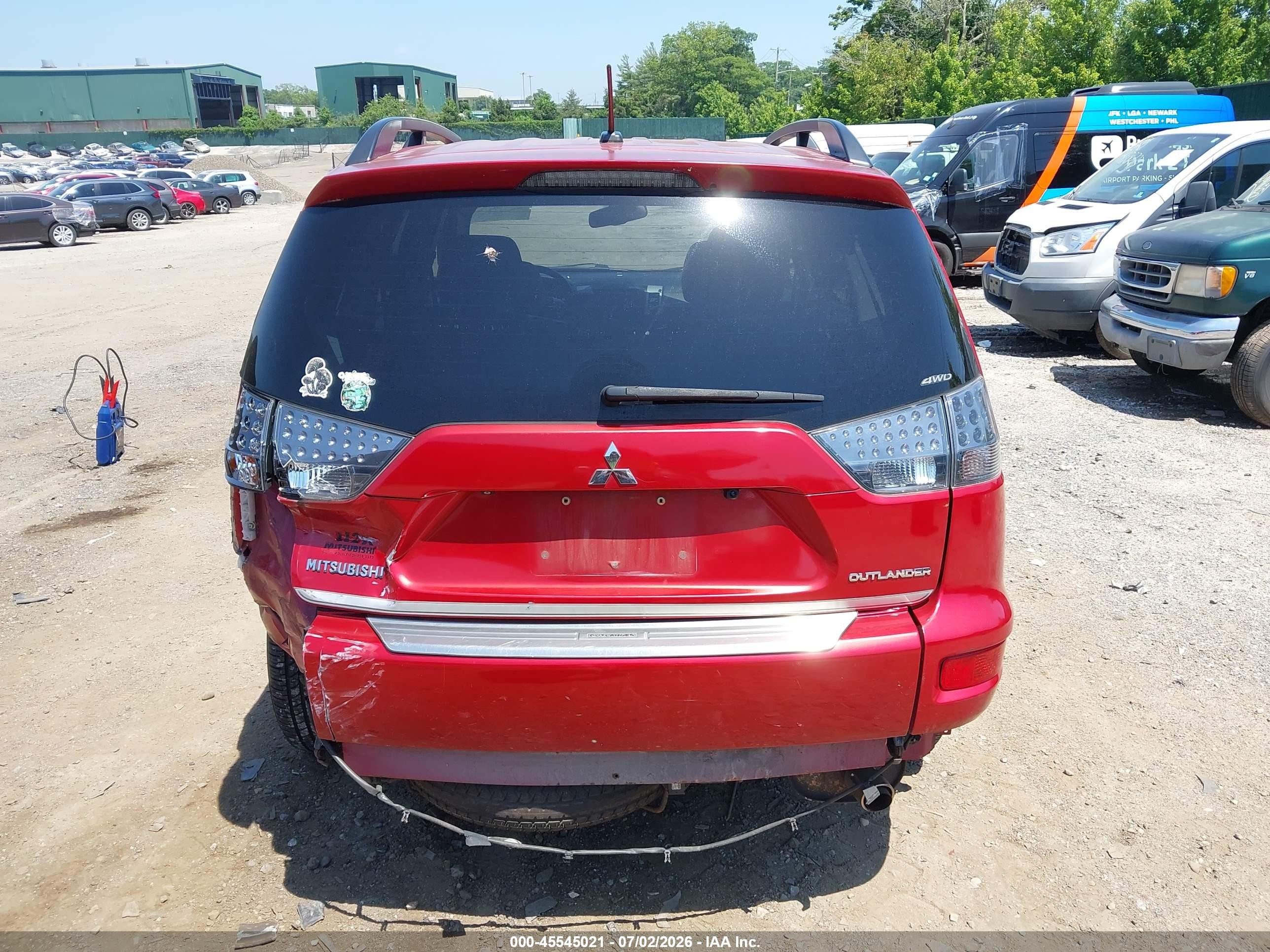 2012 Mitsubishi Outlander Se Red vin: JA4JT3AW5CU000485
