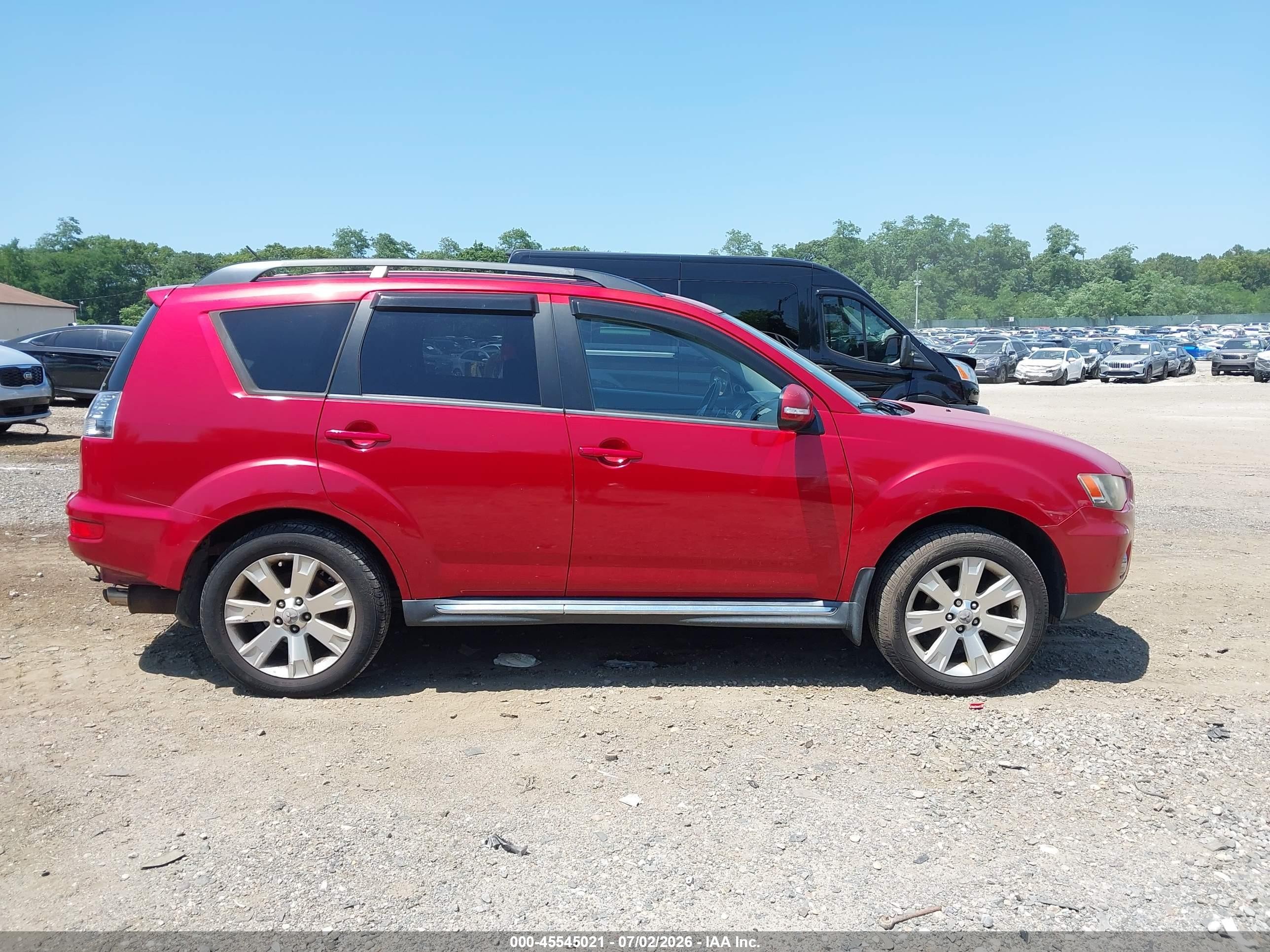 2012 Mitsubishi Outlander Se Red vin: JA4JT3AW5CU000485