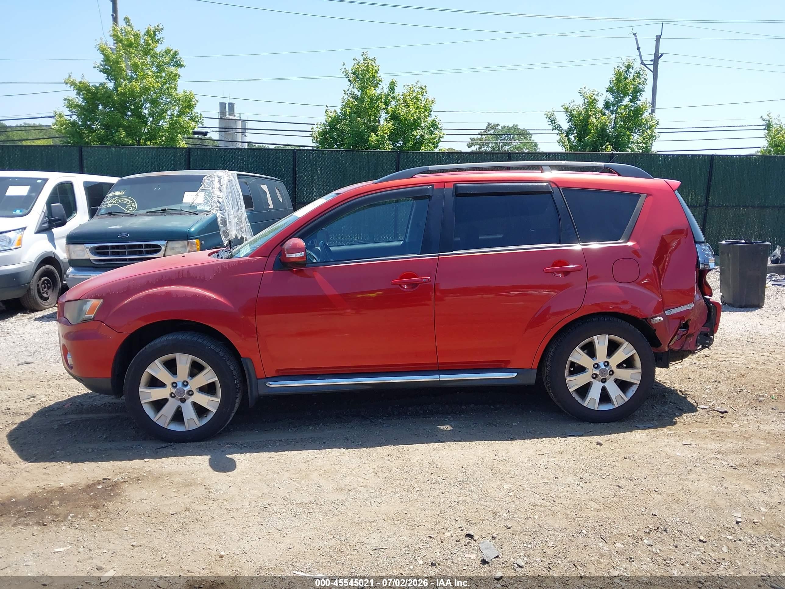 2012 Mitsubishi Outlander Se Red vin: JA4JT3AW5CU000485