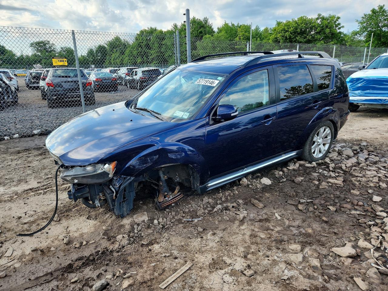 2012 Mitsubishi Outlander Se Blue vin: JA4JT3AW6CU000723
