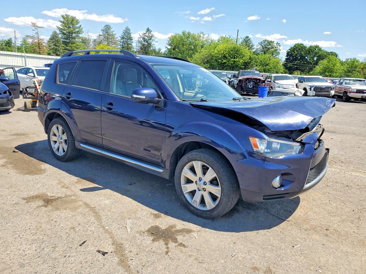 2013 Mitsubishi Outlander Se Синий vin: JA4JT3AW8DU012017