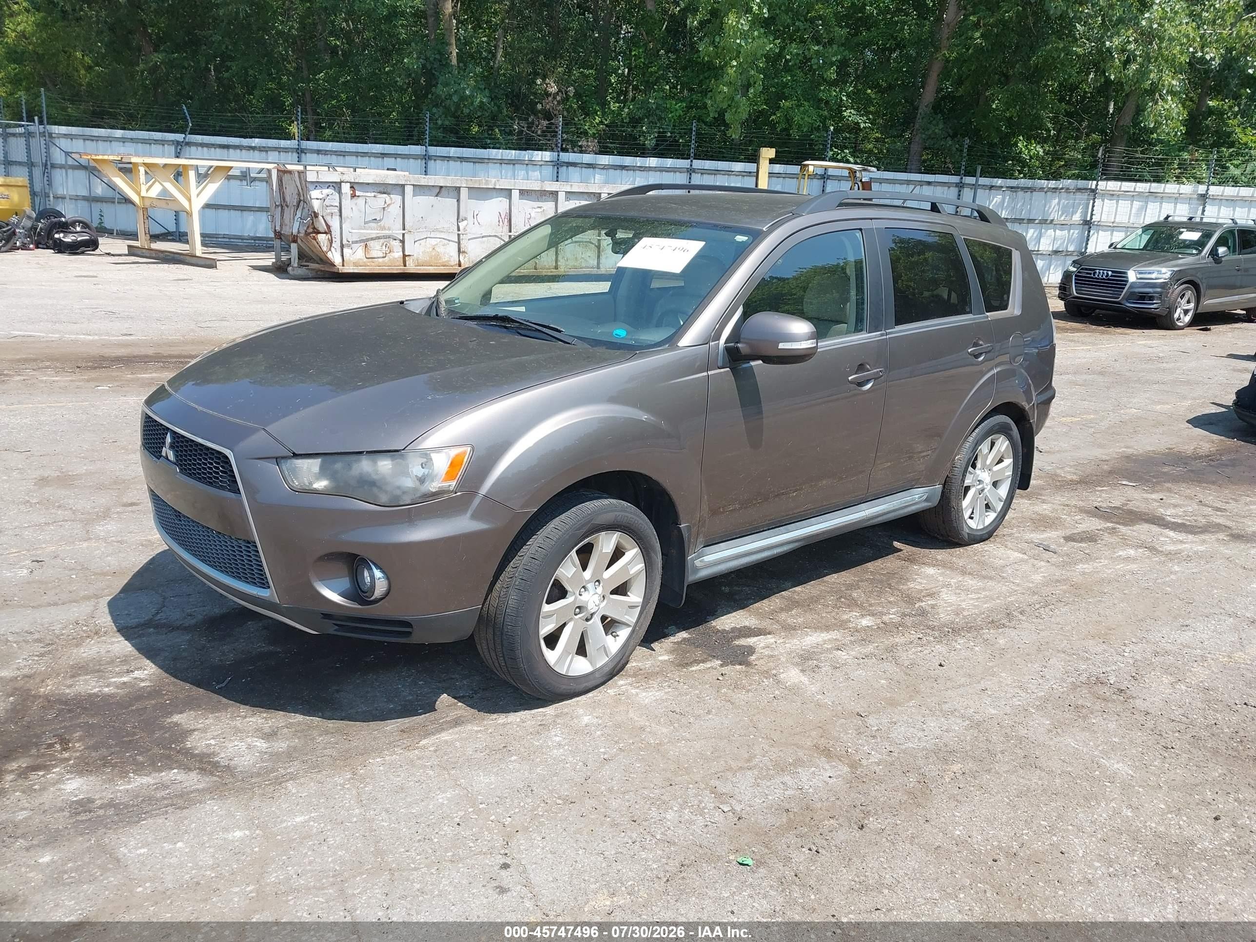2011 Mitsubishi Outlander Se Gray vin: JA4JT3AW9BU012640