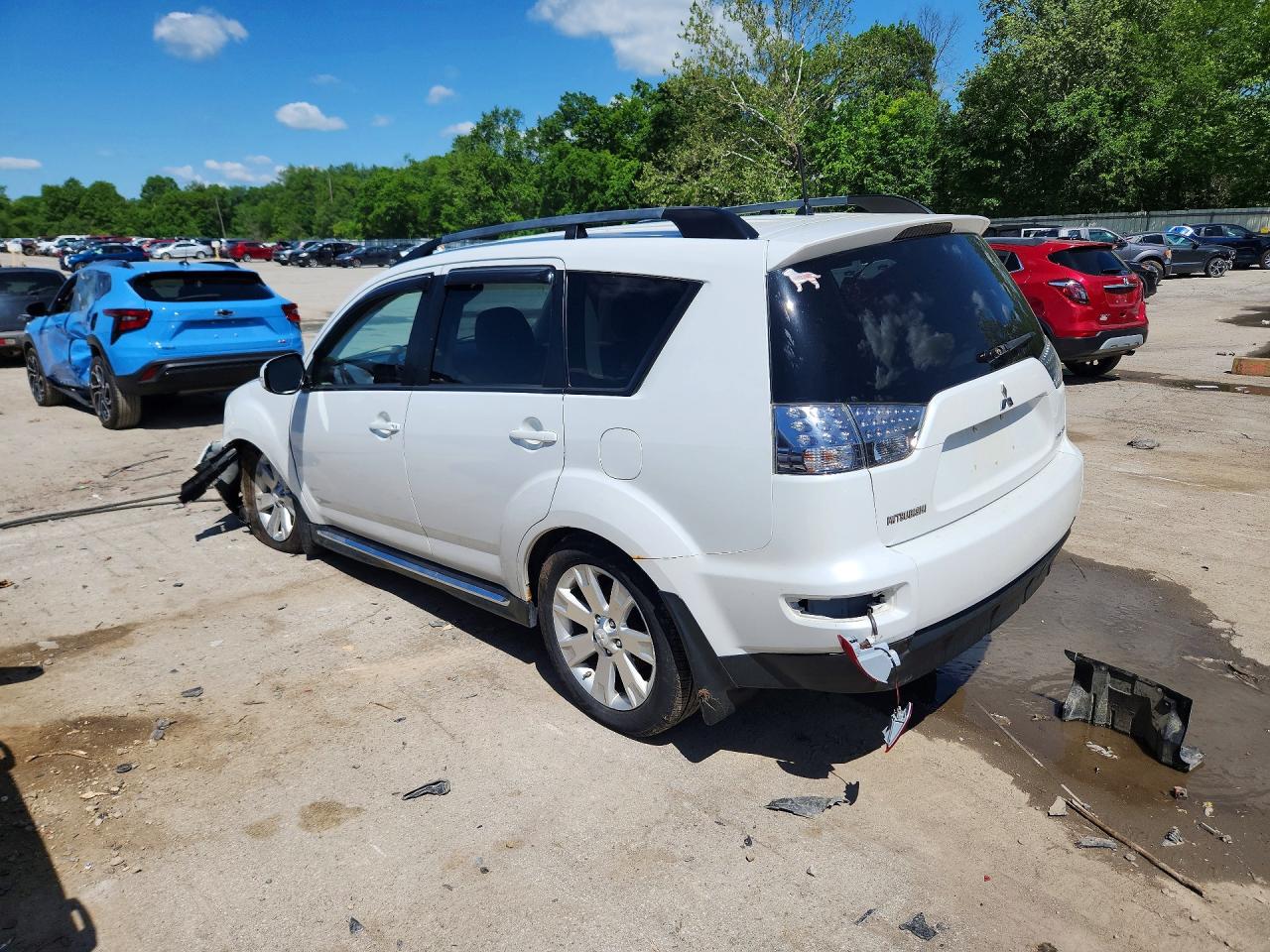 2012 Mitsubishi Outlander Se White vin: JA4JT3AW9CU026930