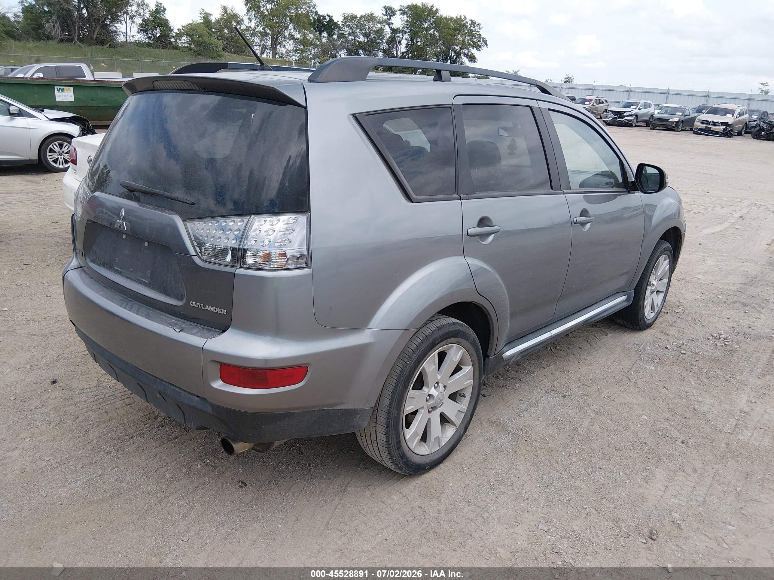2013 Mitsubishi Outlander Se Gray vin: JA4JT3AW9DU020885
