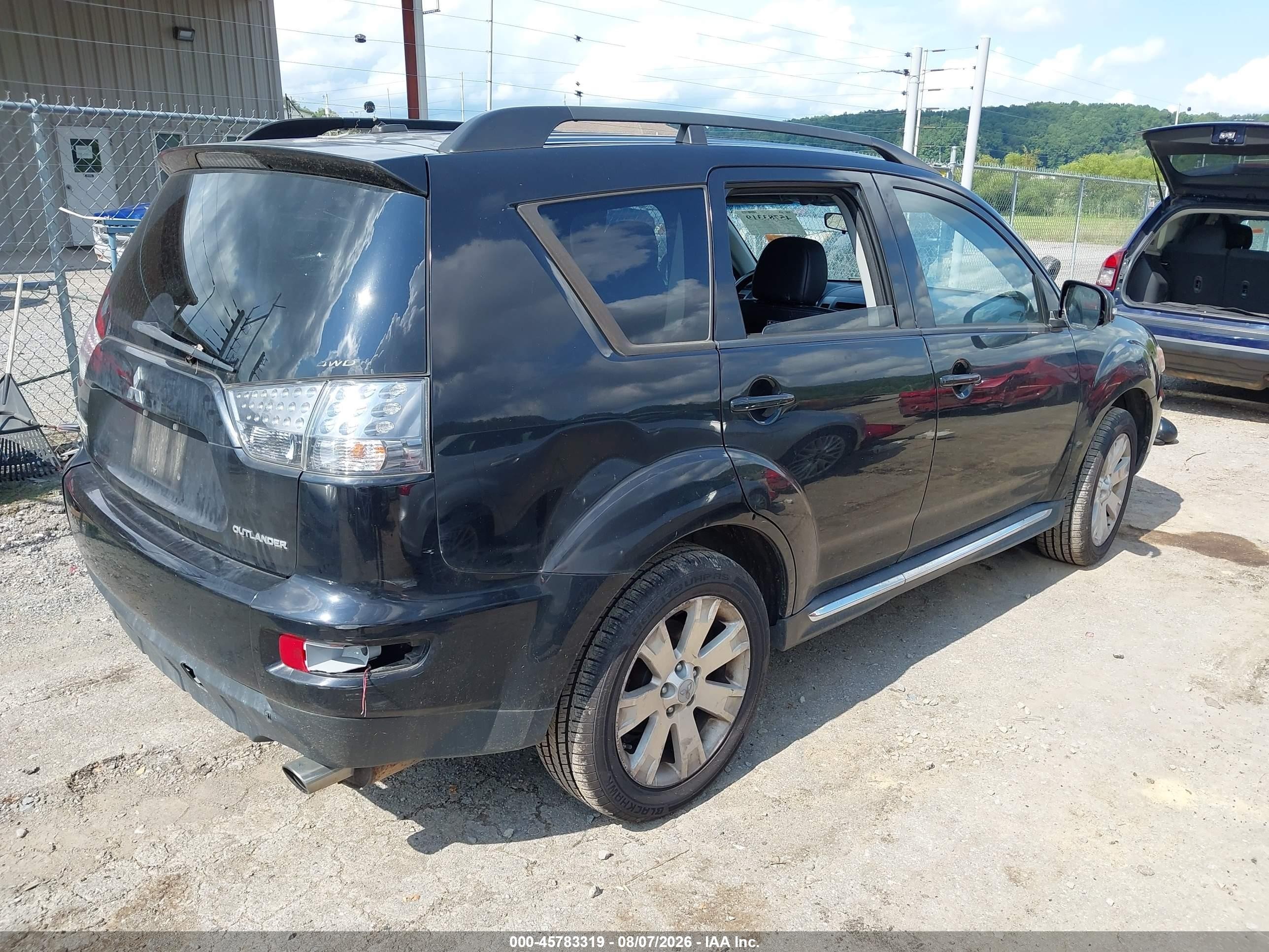 2010 Mitsubishi Outlander Se Black vin: JA4JT3AWXAZ016357