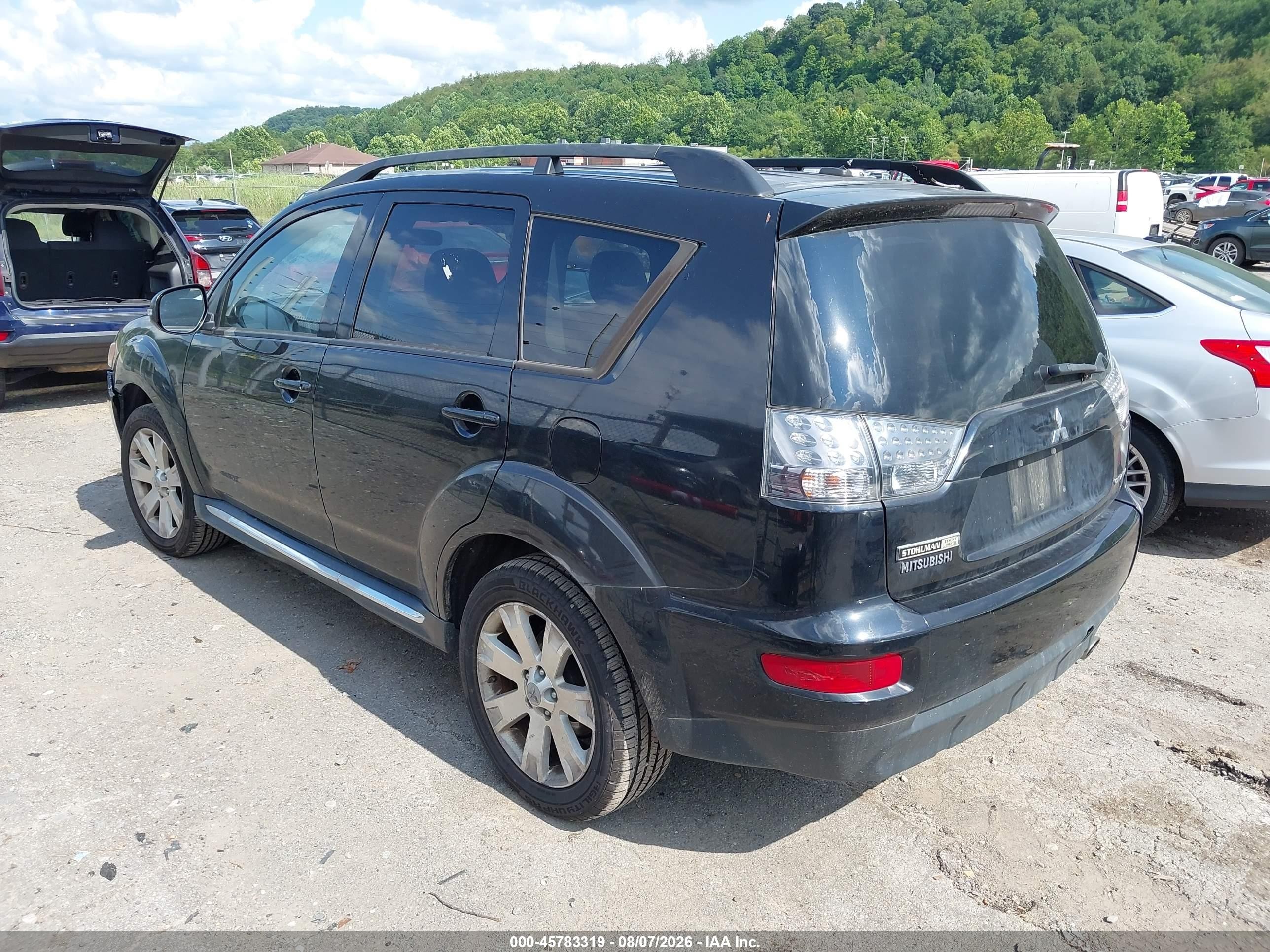 2010 Mitsubishi Outlander Se Black vin: JA4JT3AWXAZ016357