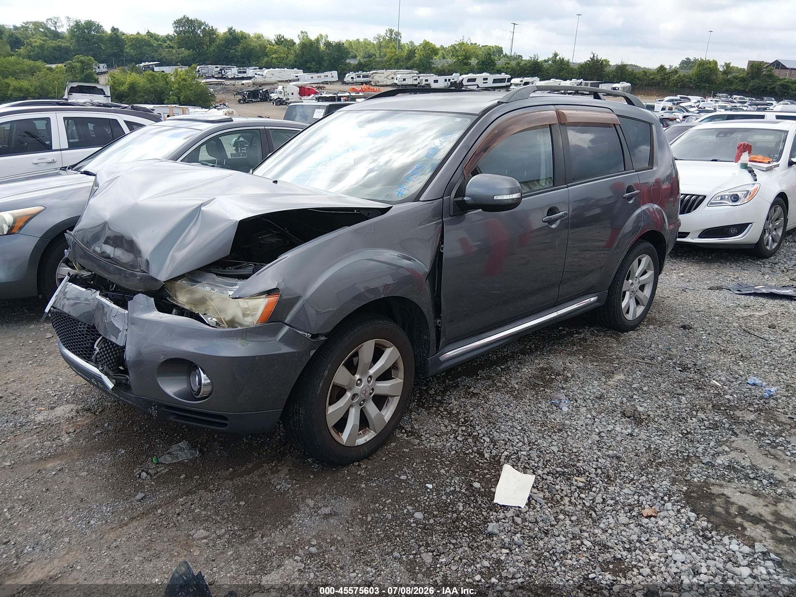 2010 Mitsubishi Outlander Xls Gray vin: JA4JT4AX1AZ003611