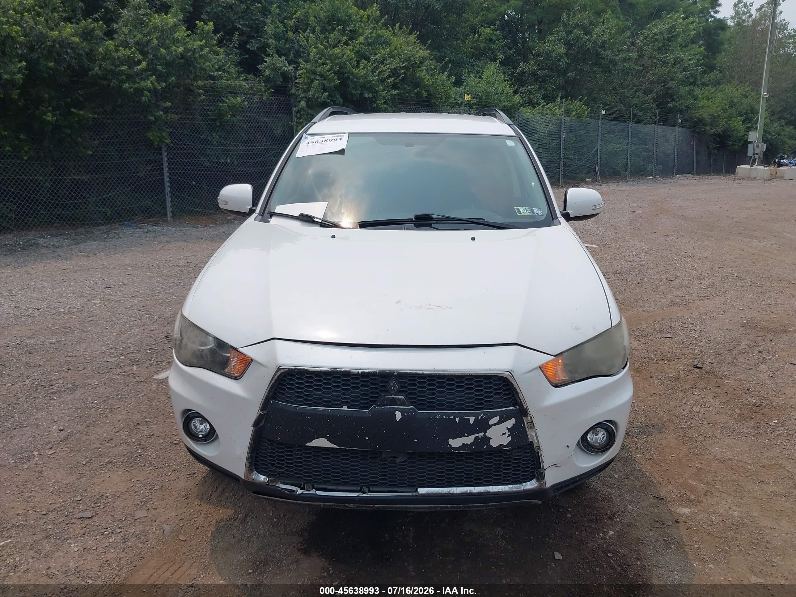 2010 Mitsubishi Outlander Xls White vin: JA4JT4AX2AZ009837
