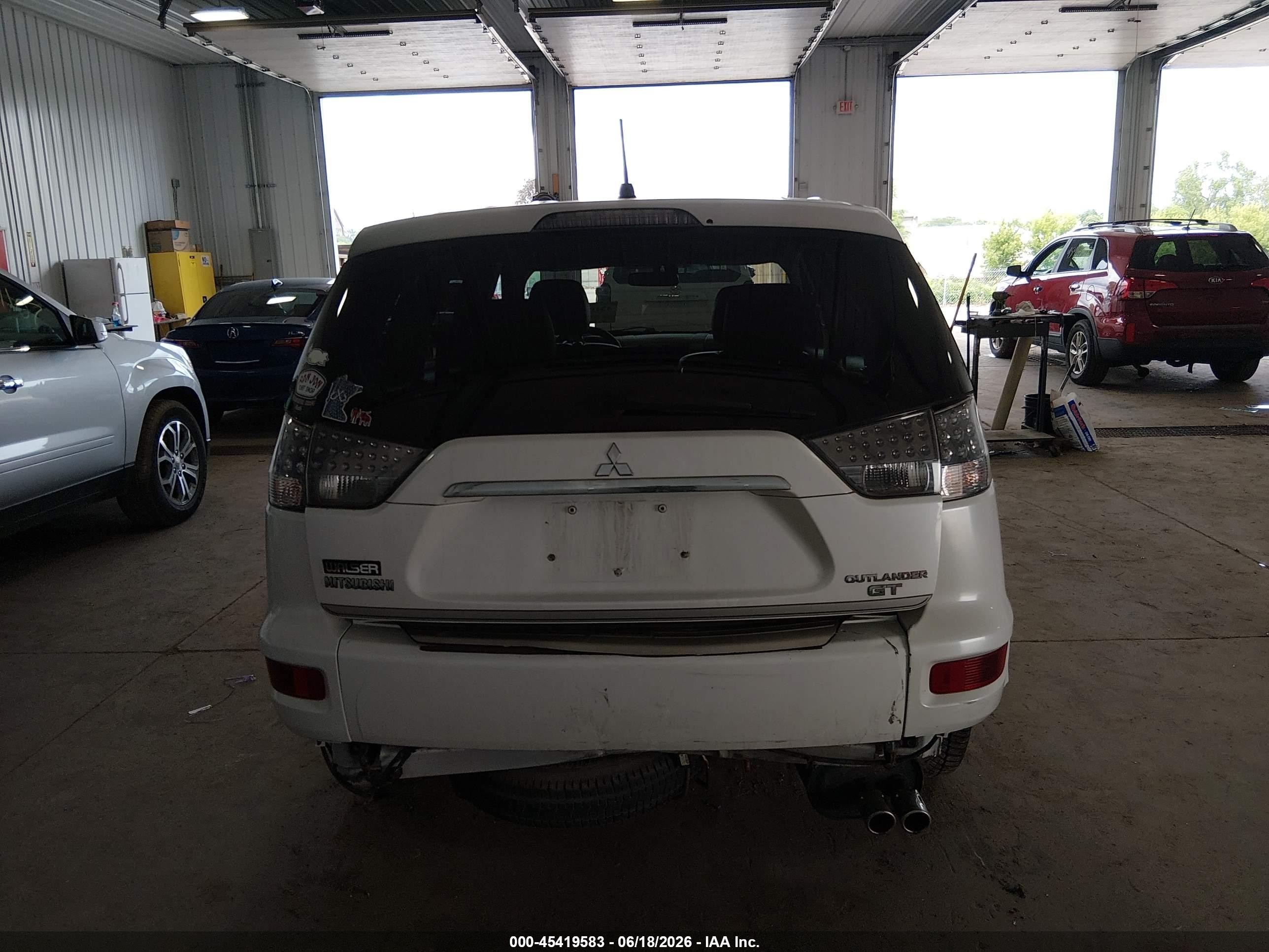 2011 Mitsubishi Outlander Gt White vin: JA4JT5AX2BU025248