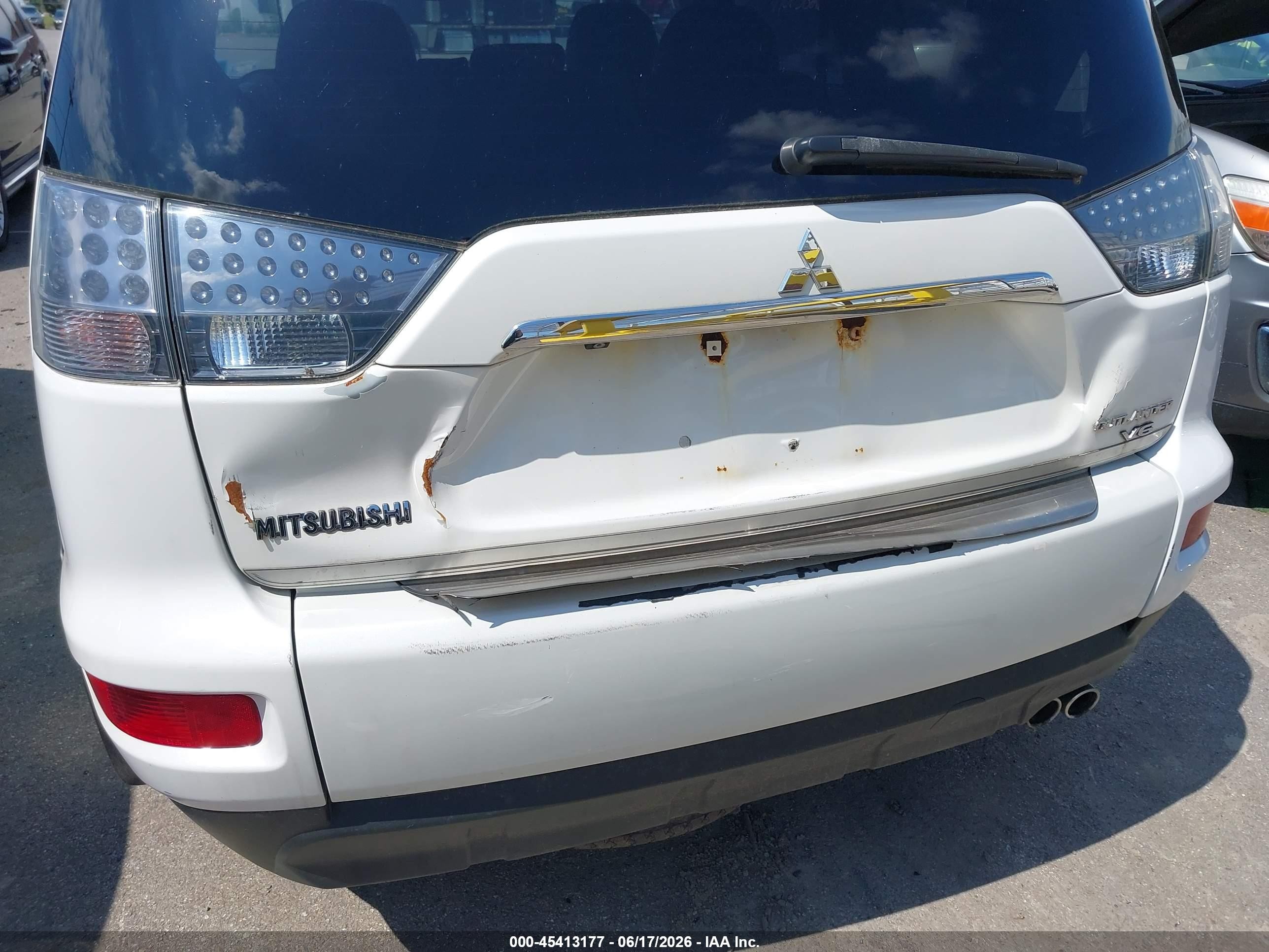 2010 Mitsubishi Outlander Gt White vin: JA4JT5AX3AZ013904
