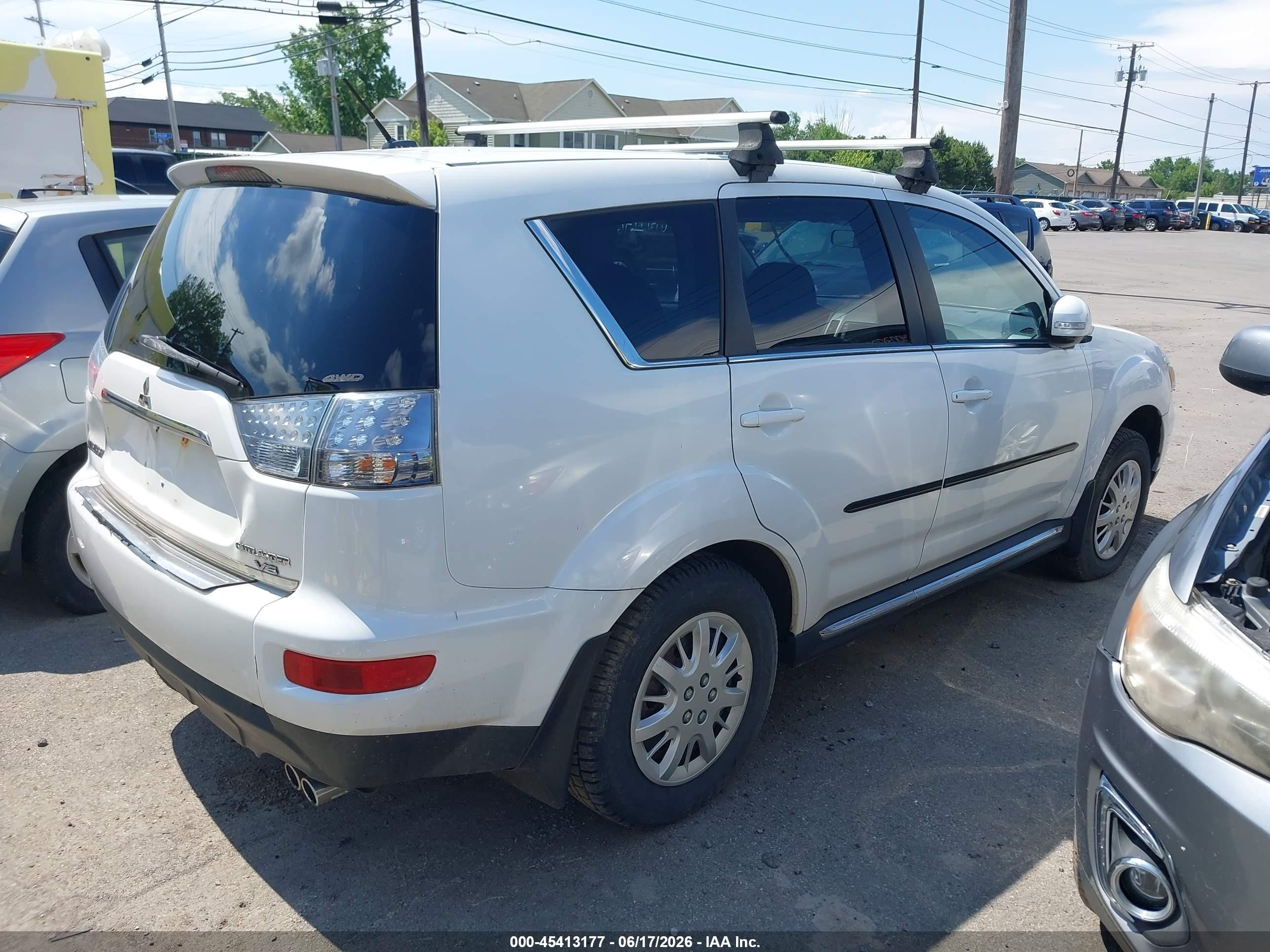 2010 Mitsubishi Outlander Gt White vin: JA4JT5AX3AZ013904
