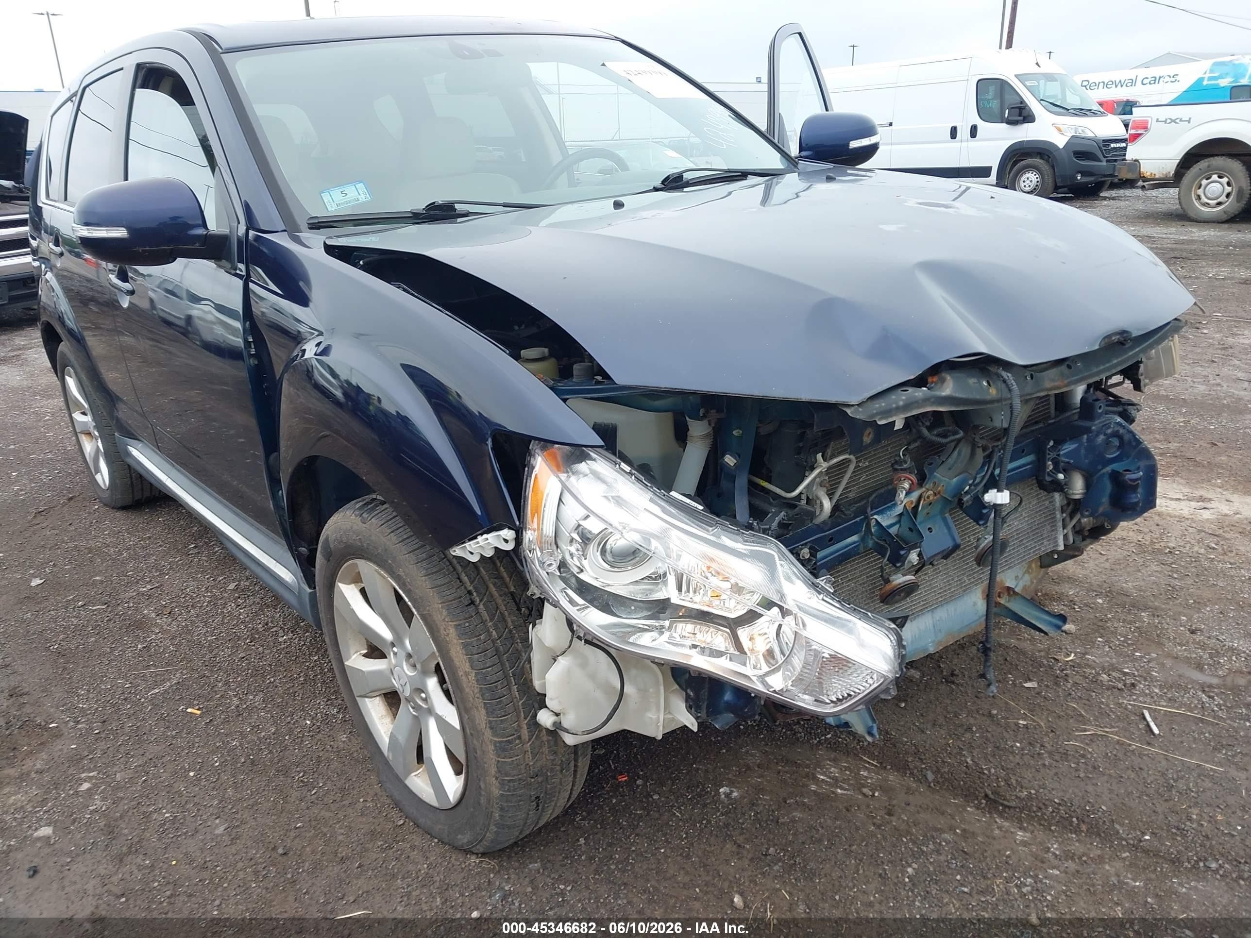 2010 Mitsubishi Outlander Gt Синий vin: JA4JT5AX6AZ012035