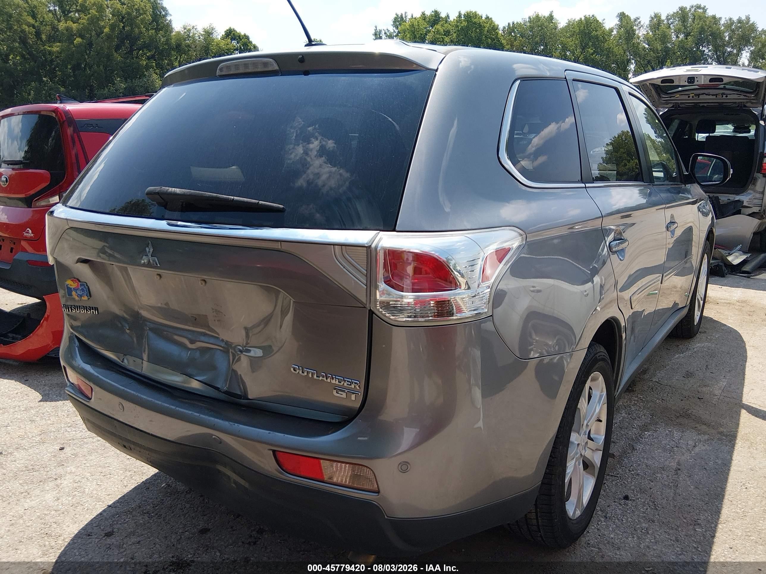 2014 Mitsubishi Outlander Gt Gray vin: JA4JZ4AX0EZ004849