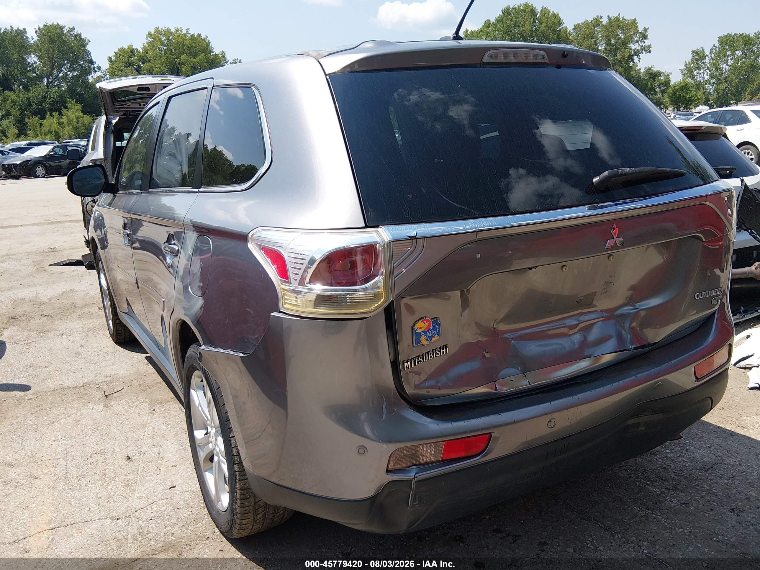 2014 Mitsubishi Outlander Gt Gray vin: JA4JZ4AX0EZ004849