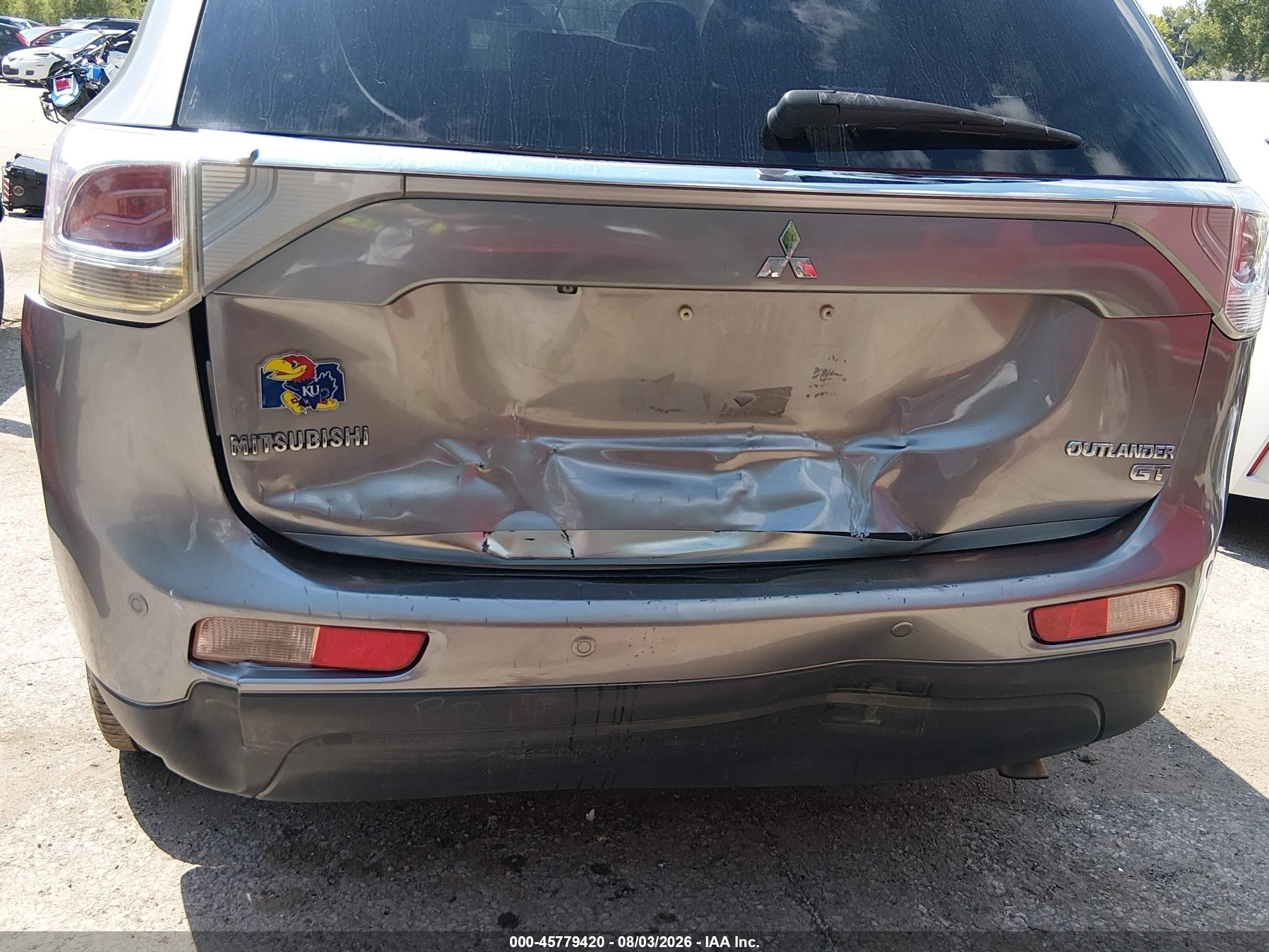 2014 Mitsubishi Outlander Gt Gray vin: JA4JZ4AX0EZ004849