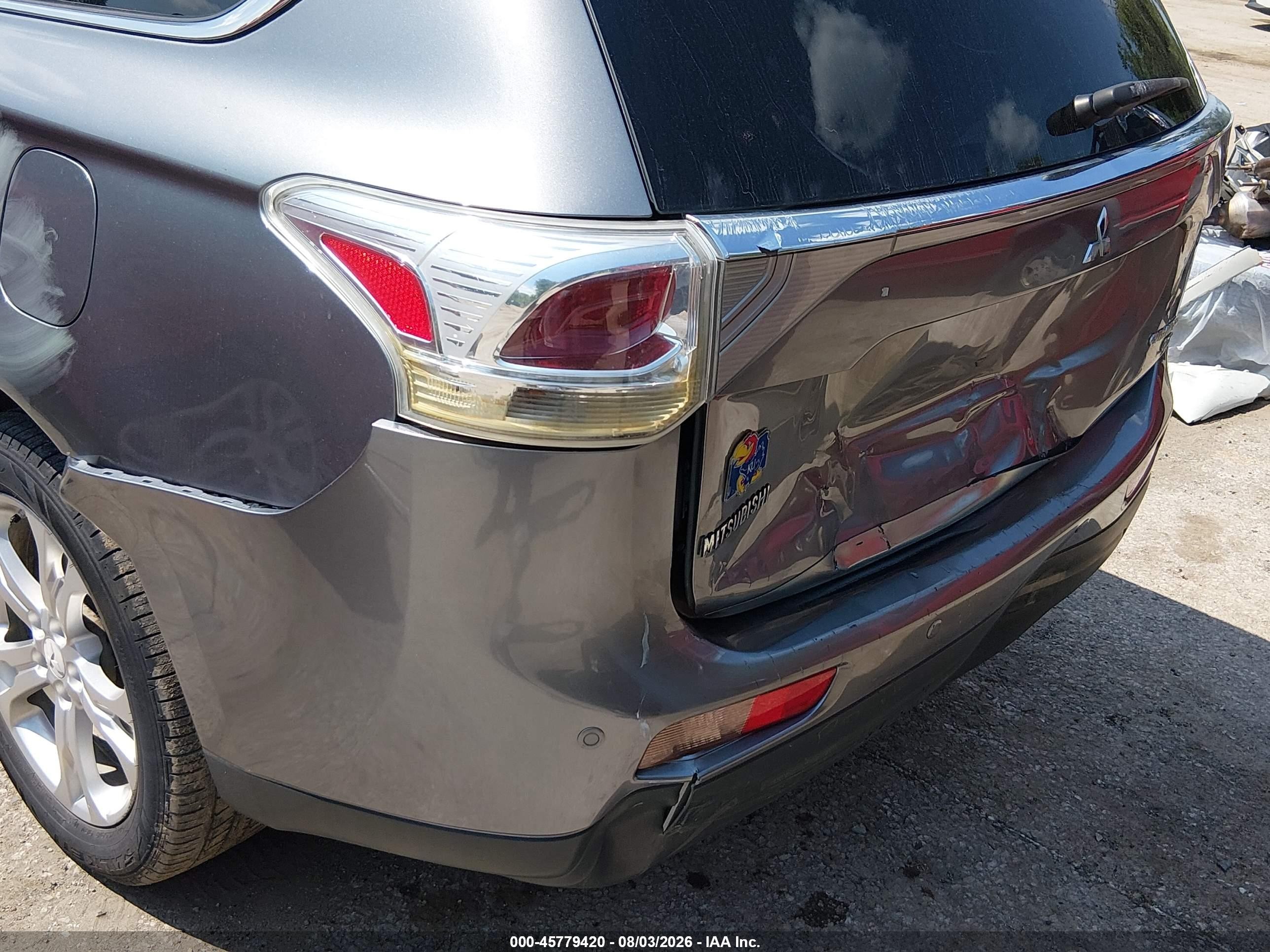 2014 Mitsubishi Outlander Gt Gray vin: JA4JZ4AX0EZ004849