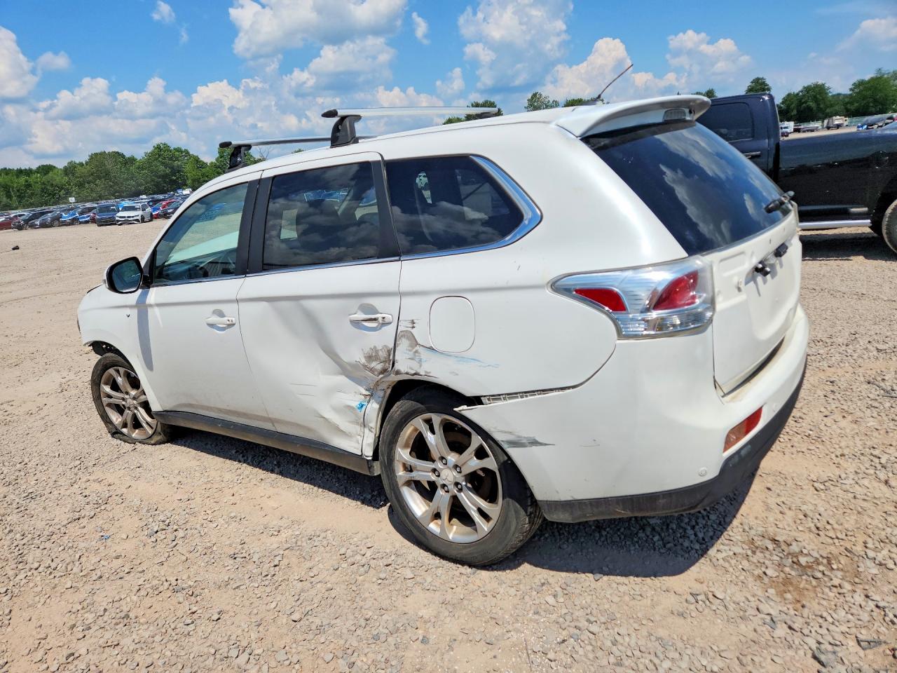 2014 Mitsubishi Outlander Gt White vin: JA4JZ4AX0EZ010554